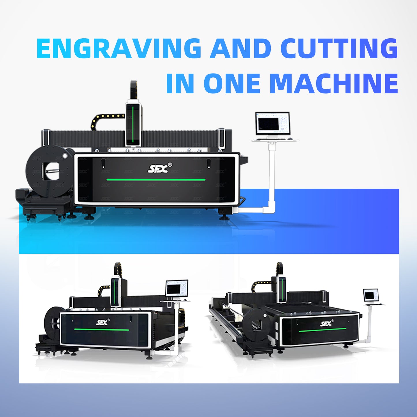 SFX 2000W 3000W 6000W 1530 Metal Sheet And Tube Fiber Laser Cutting Machine Engraving Machine