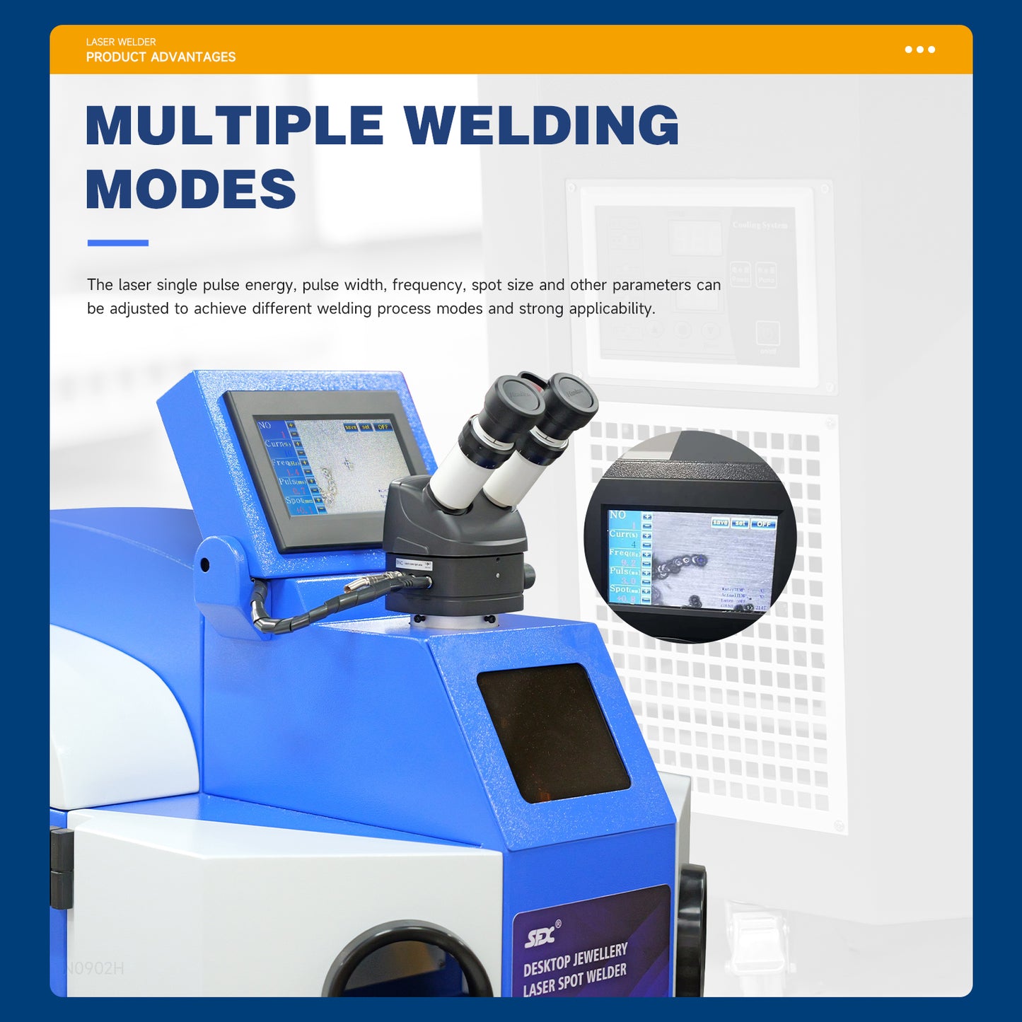 SFX 200W CCD Laser Jewelry Spot Welding Machine Welder for Gold Silver Metal Jewelry