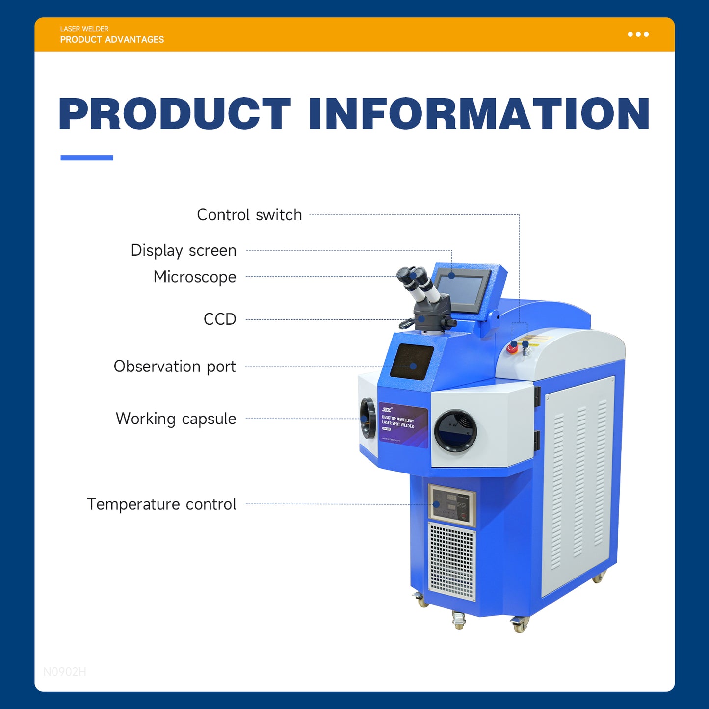 SFX 200W CCD Laser Jewelry Spot Welding Machine Welder for Gold Silver Metal Jewelry