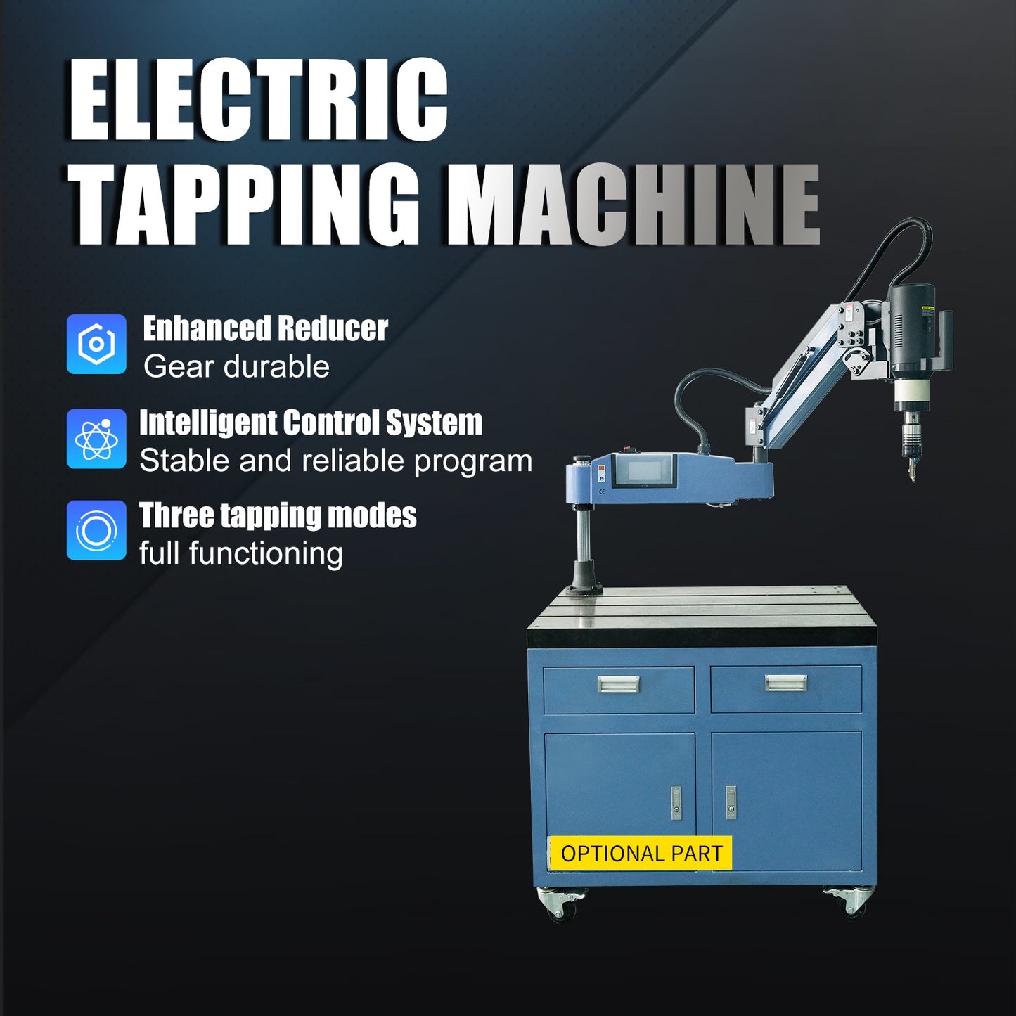 Oil Spraying Function Electric Tapping Arm Machine Universal Flexible Arm M16R M24HR M30R M36R M48R