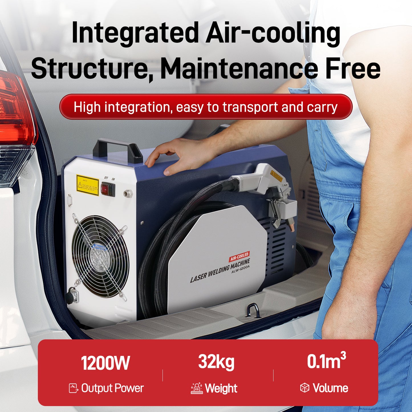 SFX 1200W Handheld Laser Welding Machine Portable 2 in 1 Laser Welder&Cleaner Wire Feeder Included