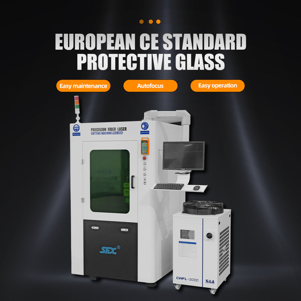 SFX 1000W/1500W Auto Focus Enclosed Fiber Laser Cutting Machine with Anti-radiation Glass Working Area 300*300mm