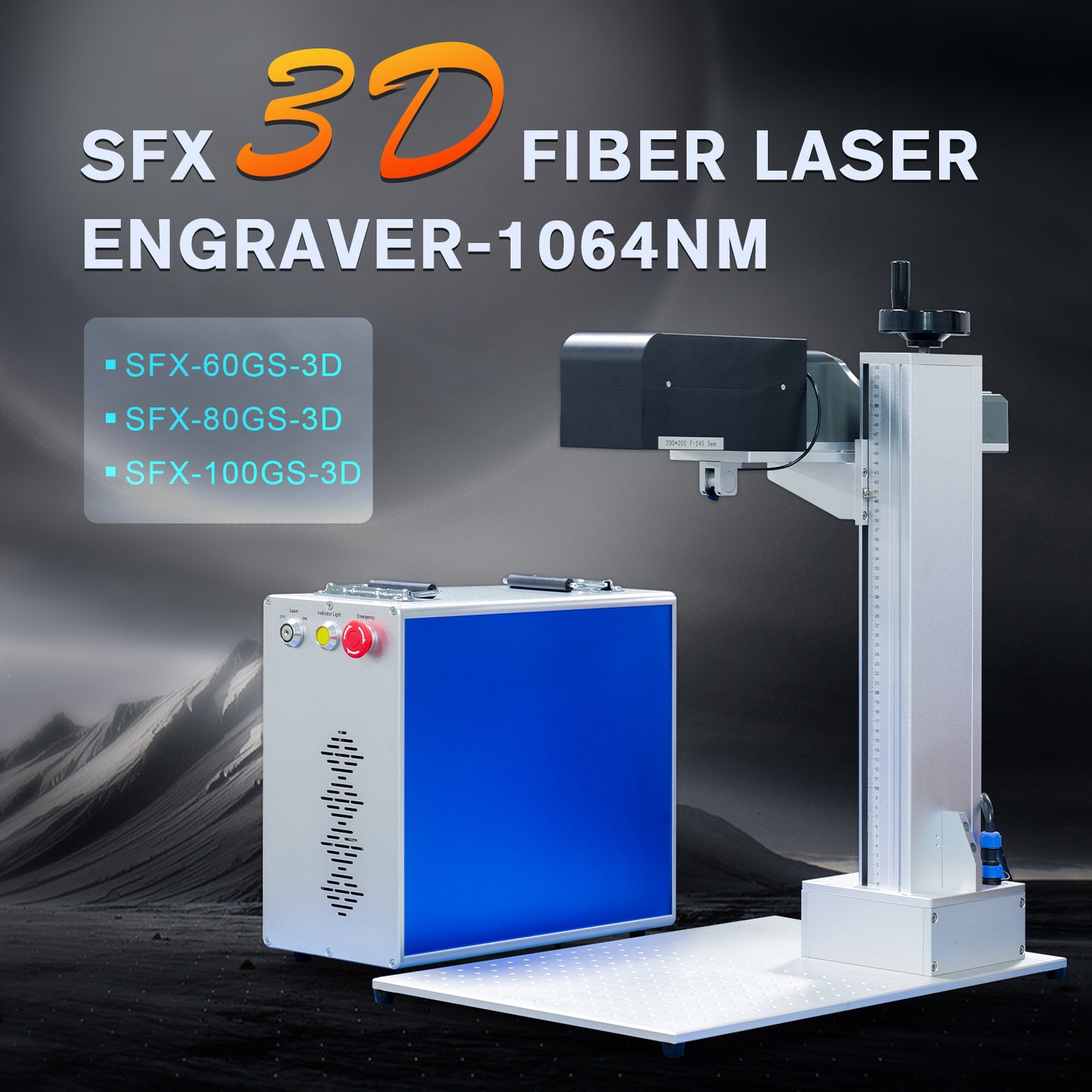 SFX 3D JPT MOPA M7 Fiber Laser Engraver 60W/80W/100W FEELTER 3D Dynamic Focus System Lenmark Software 3D Laser Marking Machine