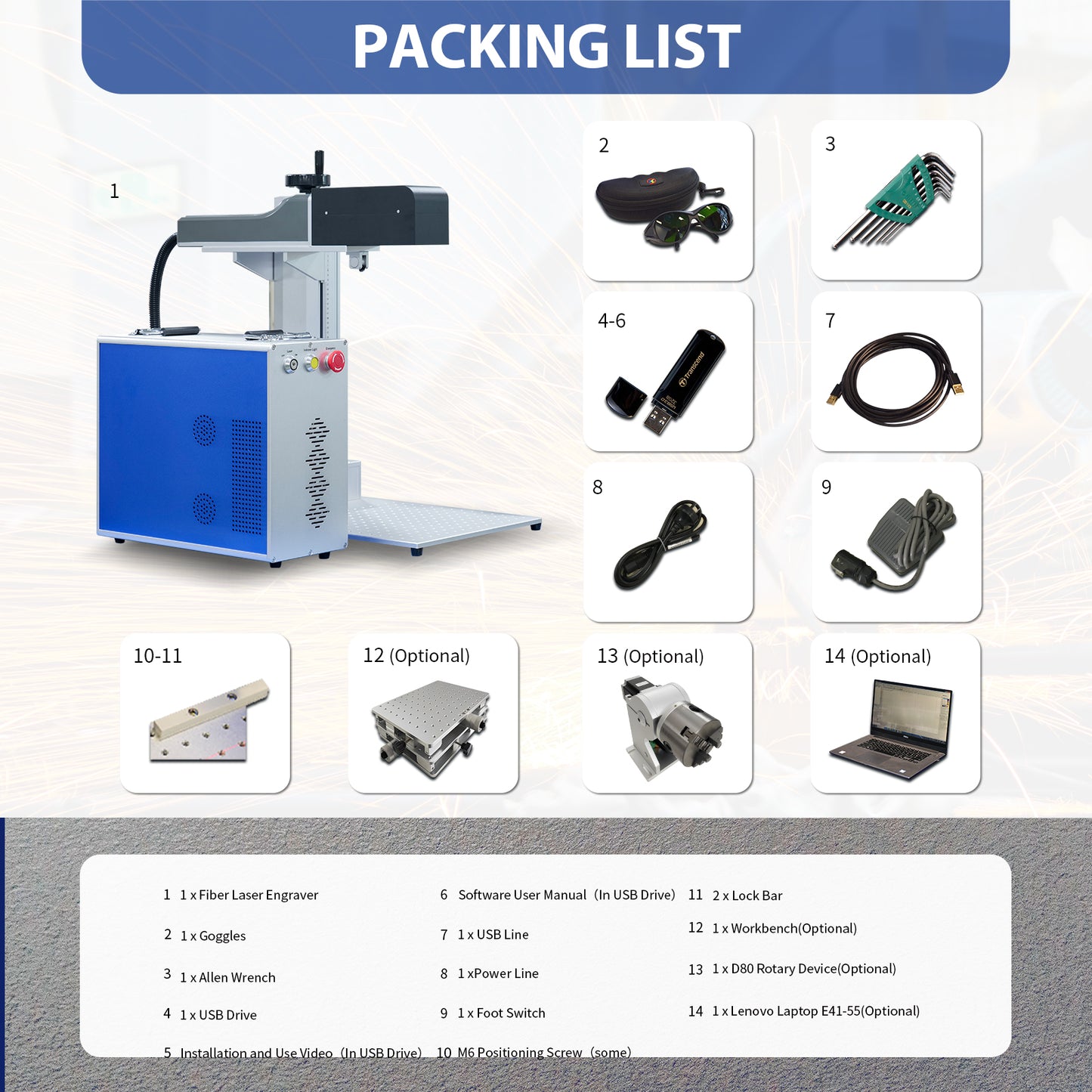 SFX 3D JPT MOPA M7 Fiber Laser Engraver 60W/80W/100W FEELTER 3D Dynamic Focus System Lenmark Software 3D Laser Marking Machine