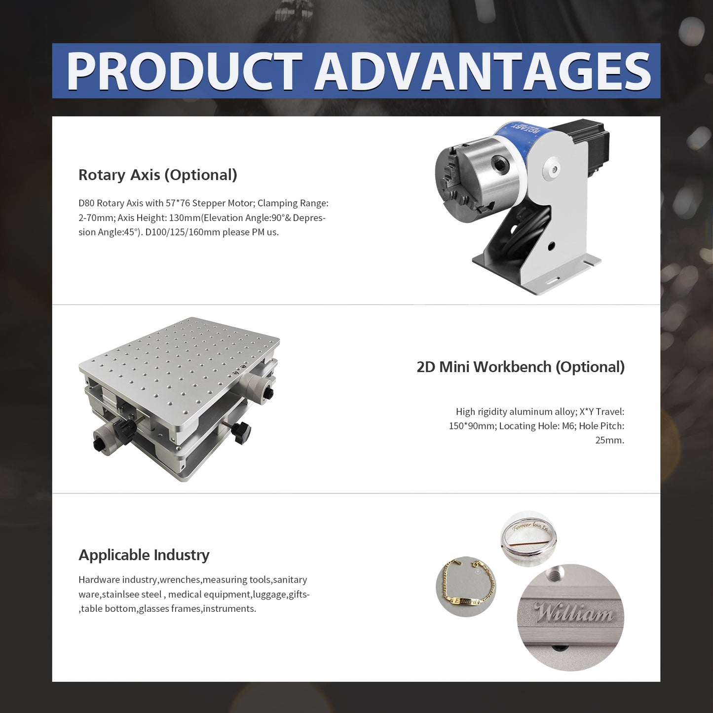SFX 3D JPT MOPA M7 Fiber Laser Engraver 60W/80W/100W FEELTER 3D Dynamic Focus System Lenmark Software 3D Laser Marking Machine