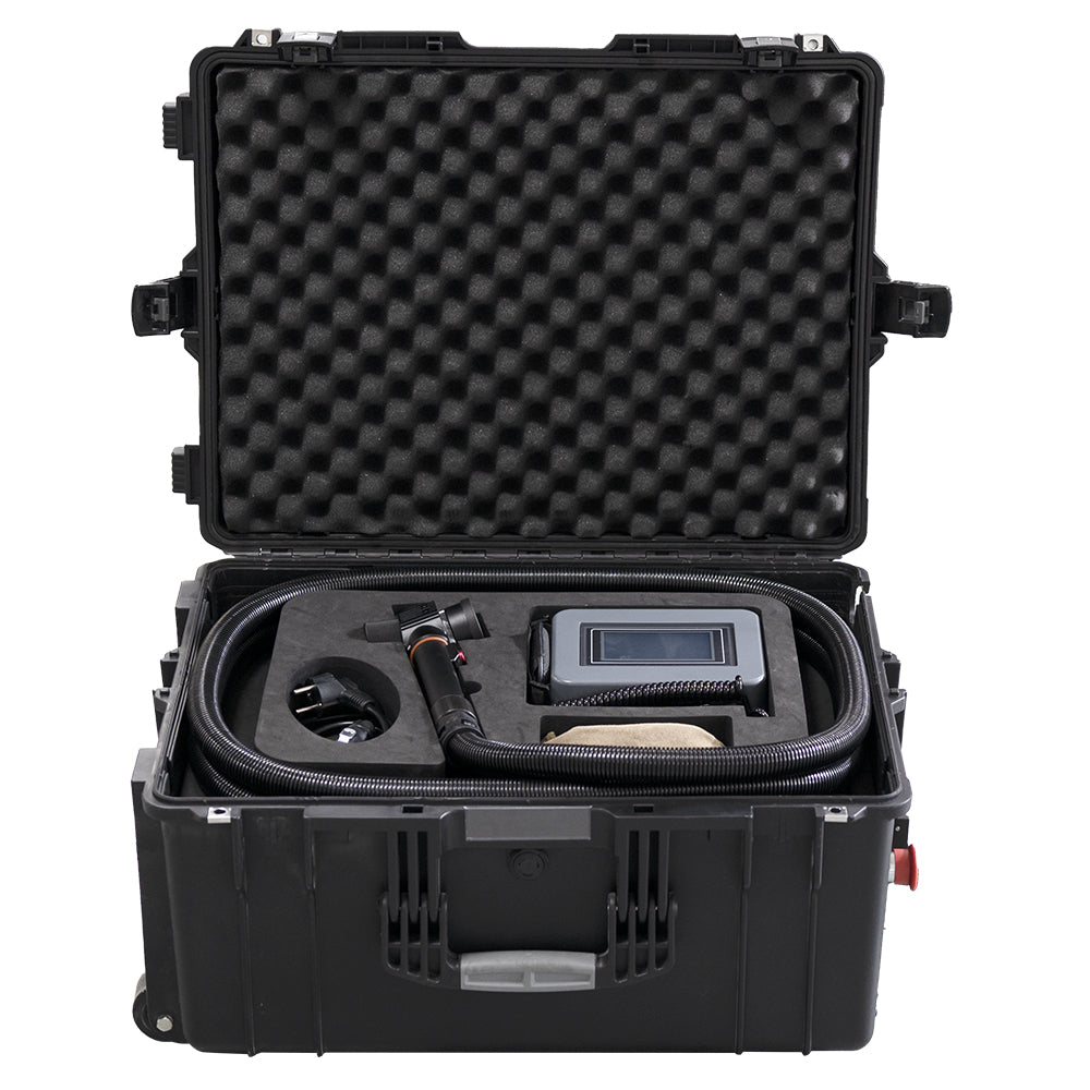 SFX 300W Portable Trolley Case Pulse Laser Cleaning Machine Metal Rust Oxide Painting Graffiti Oil Remover 90% New