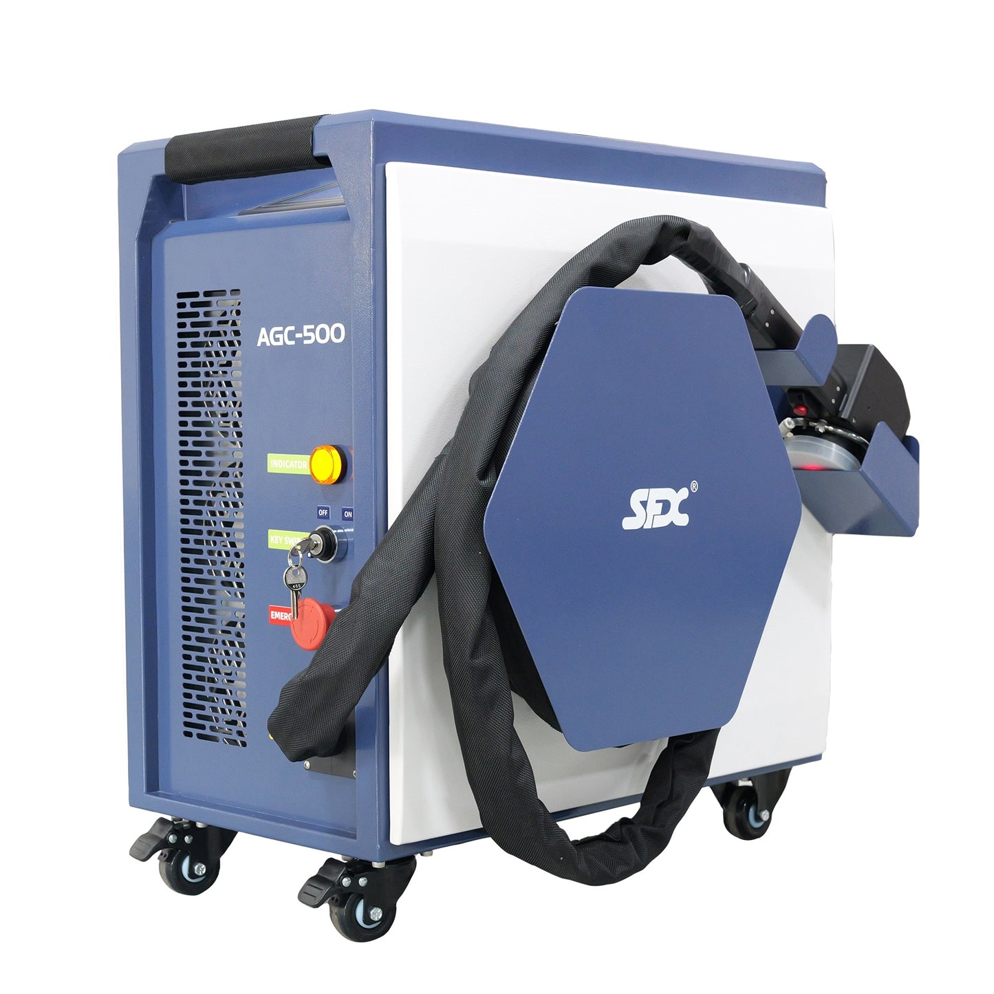 SFX 300W Portable Air-cooled Pulse Laser Cleaning Machine Metal Wood Rust Removal with Self-propelled Device 95% New