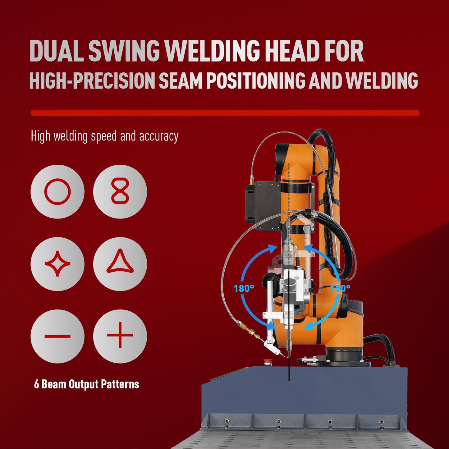 1500W/2000W/3000W Robotic Laser Welding Workstation Six-Axis Robotic Automatic Welding Machine