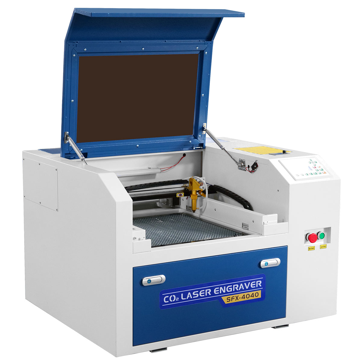 US Stock RUIDA 50W CO2 Laser Engraver Cutter 16"*16" Engraving Machine with 40*40cm Working Table