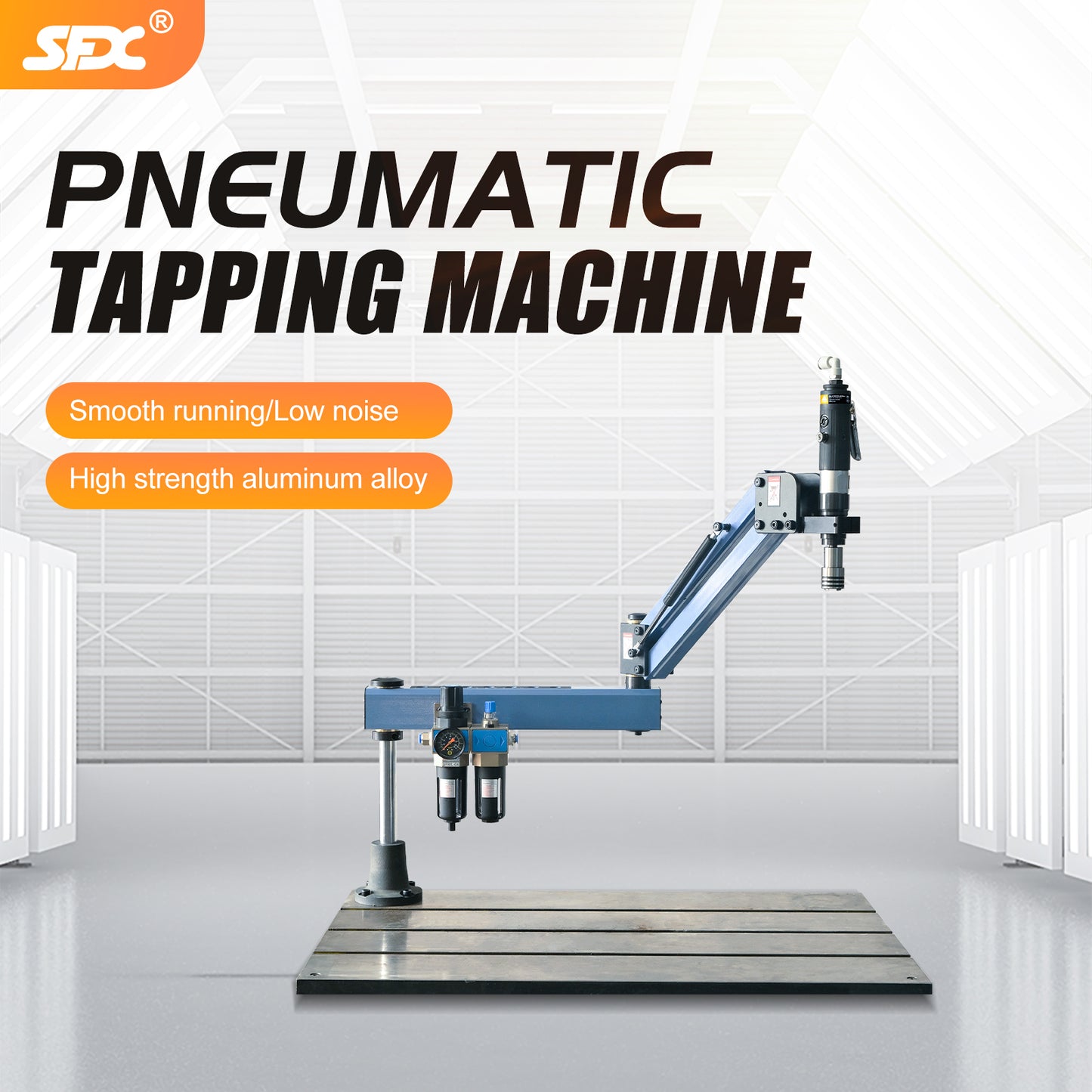 Pneumatic Tapping Arm Machine Hand Vertical Tapper Threading Tool Tap Arm M3-M12