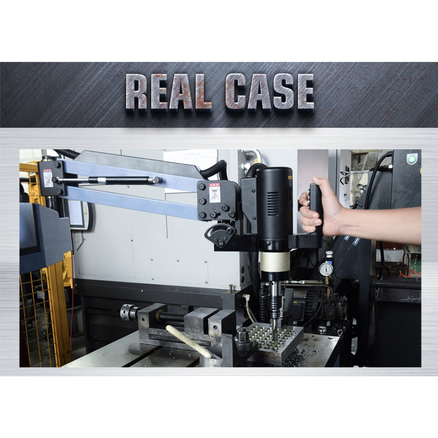 Electric Tapping Machine Universal 360° Flexible Tapping Arm Chuck Touch Screen with Collets M16R/M24HR/M30R/M36R/M48R