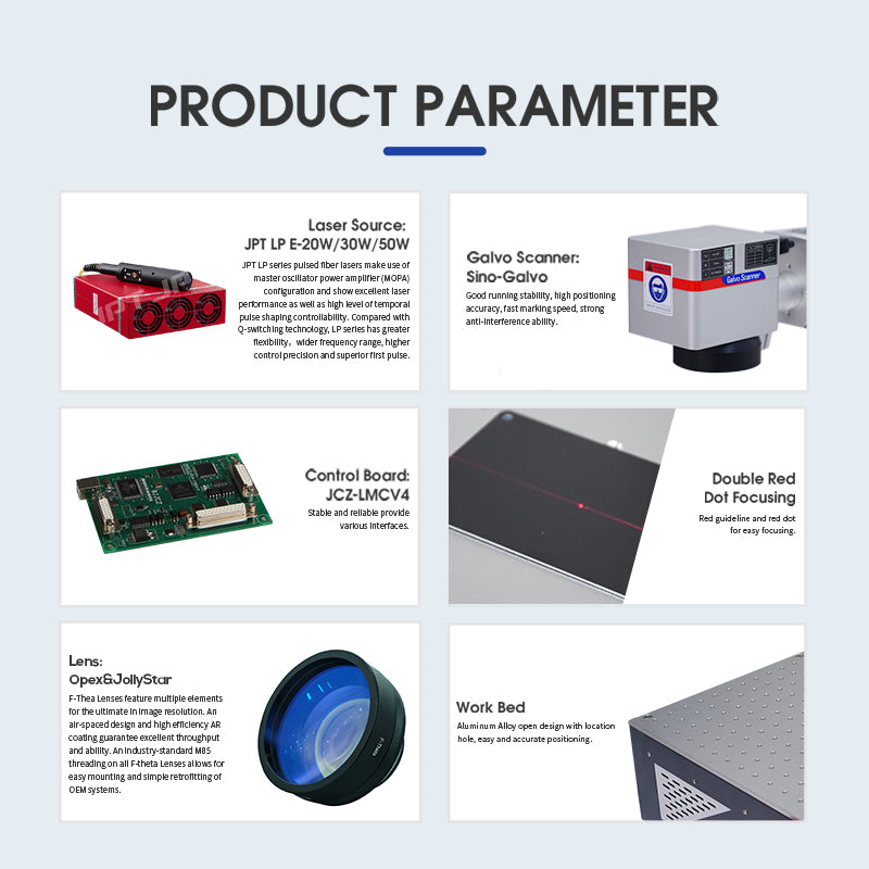 SFX Portable JPT Fiber Laser Marking Machine Fiber Laser Metal Engraver 20W 30W 50W