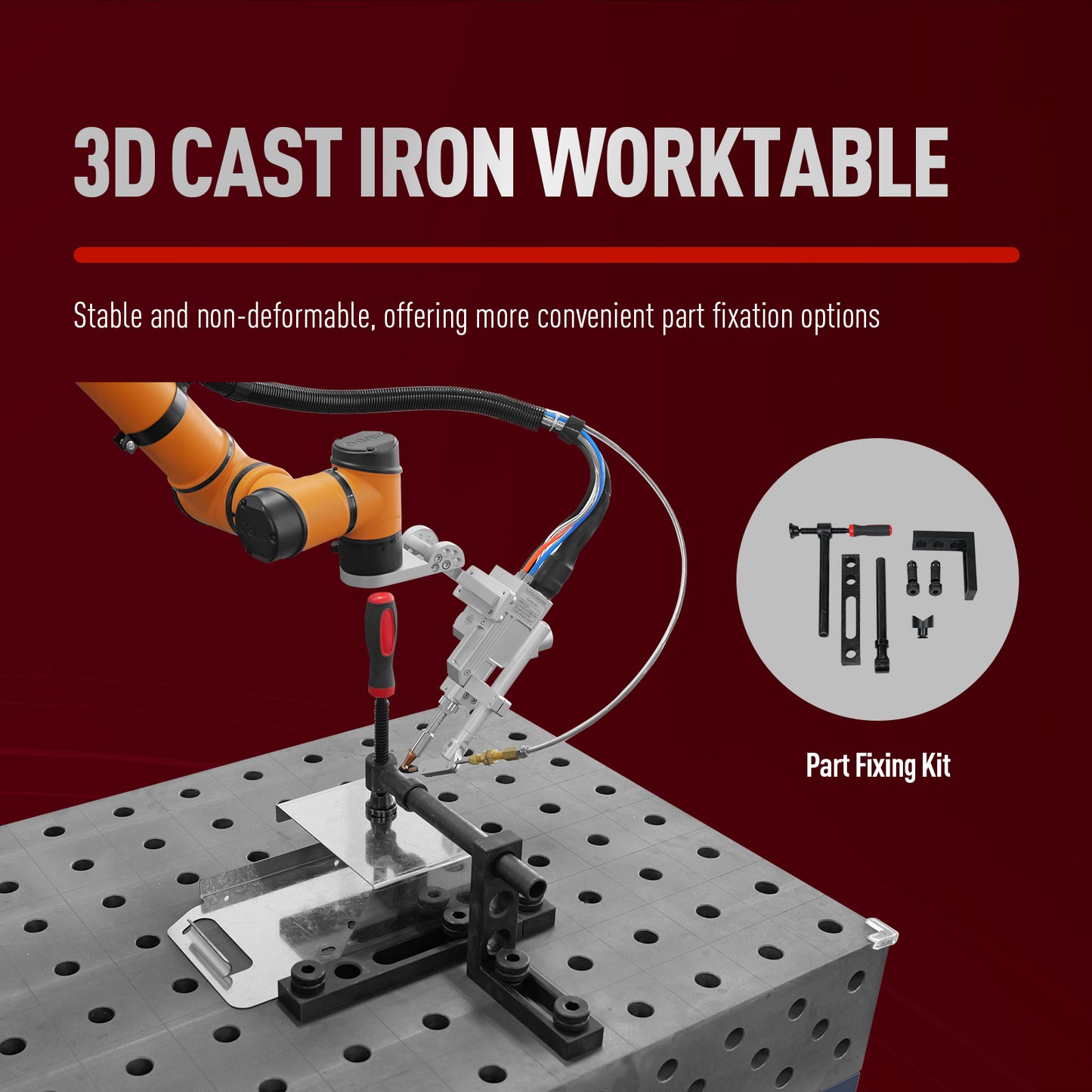 1500W/2000W/3000W Robotic Laser Welding Workstation Six-Axis Robotic Automatic Welding Machine