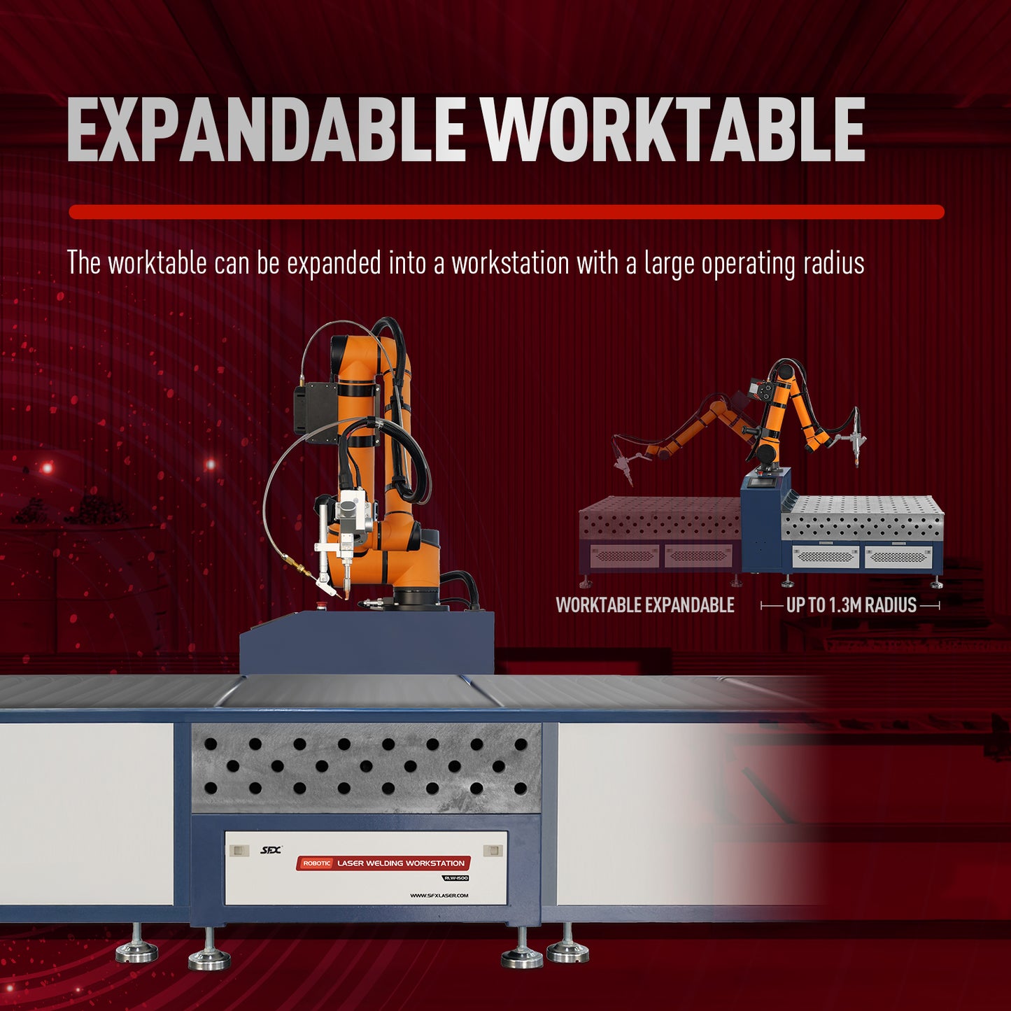 1500W/2000W/3000W Robotic Laser Welding Workstation Six-Axis Robotic Automatic Welding Machine