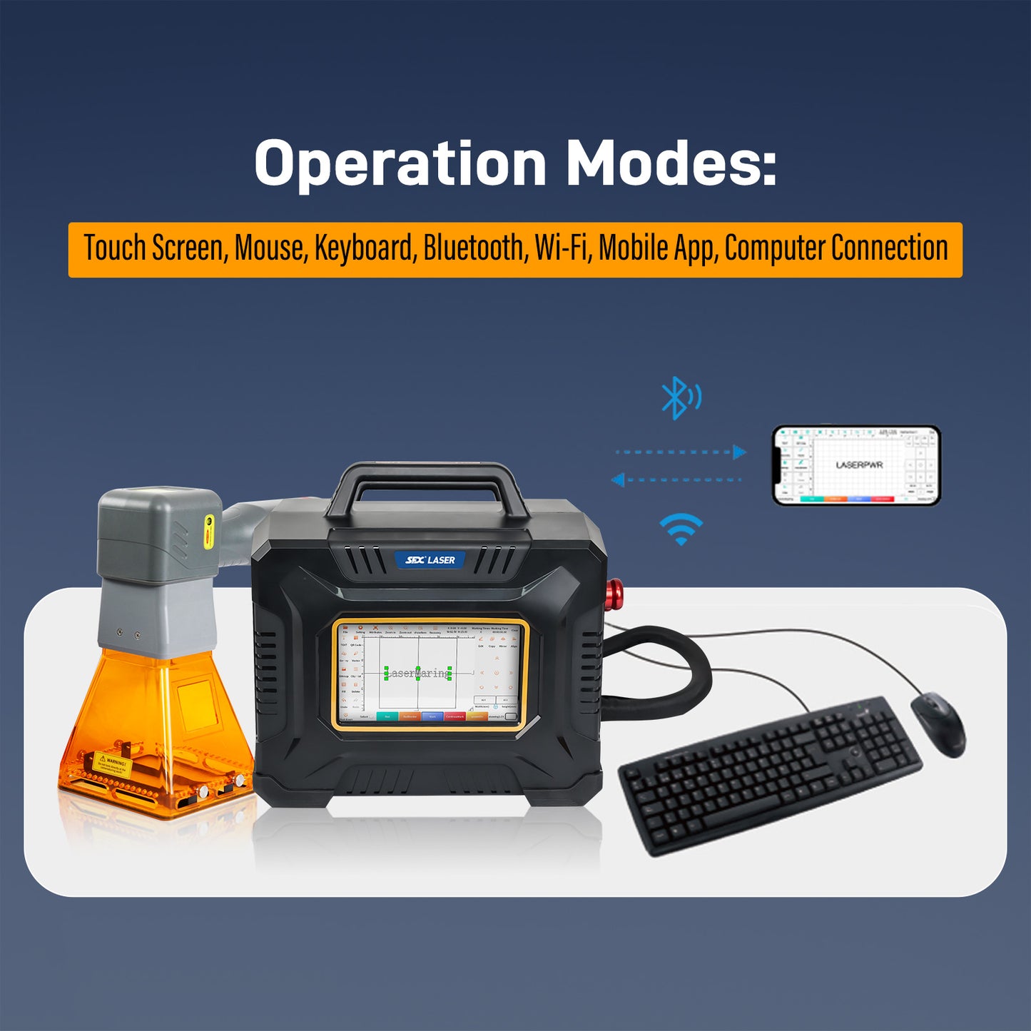 SFX 60W Portable Handheld Laser Marking Machine Metal Laser Engraver Maker Machine