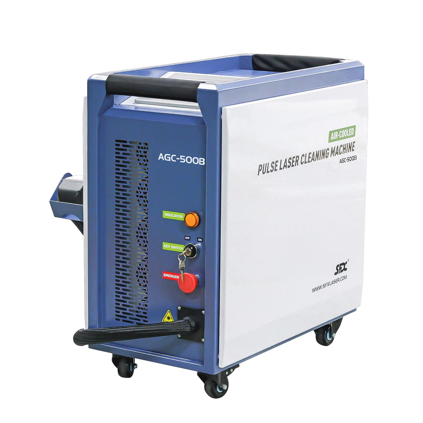 SFX 300W 500W Intelligent Interconnection Portable Air-cooled Pulse Laser Cleaning Machine Metal Wood Rust Paint Oil Oxide Layer Remover