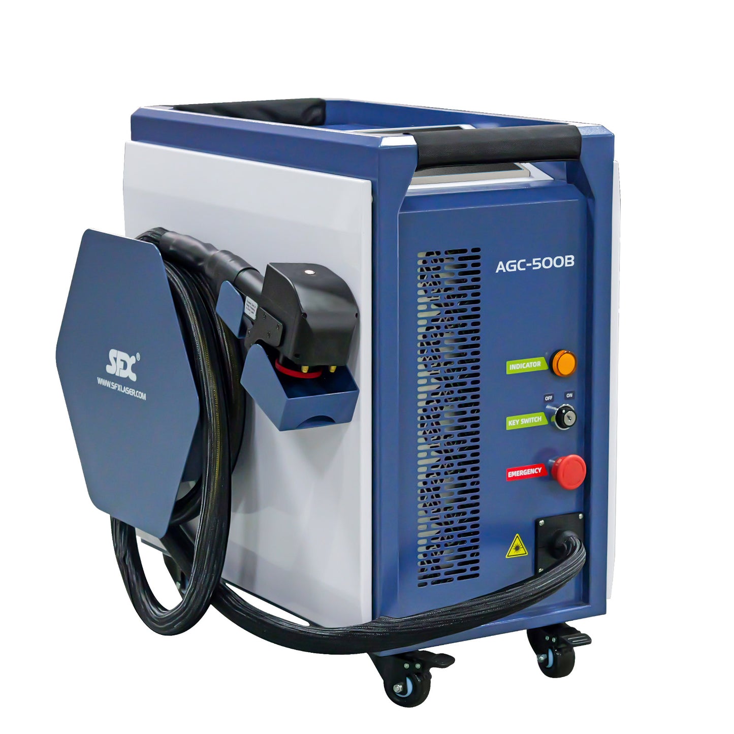 SFX 300W 500W Intelligent Interconnection Portable Air-cooled Pulse Laser Cleaning Machine Metal Wood Rust Paint Oil Oxide Layer Remover