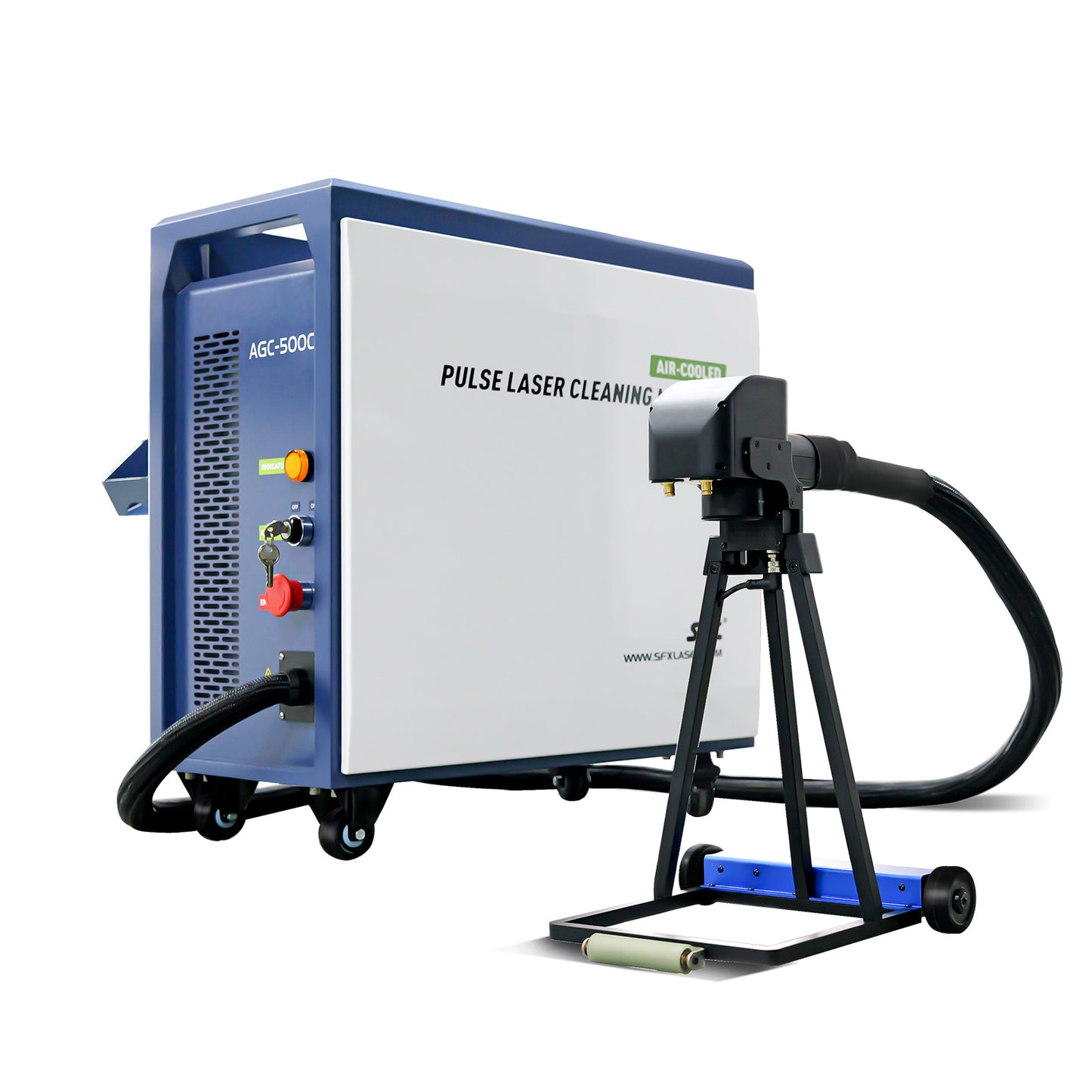 SFX 300W 500W Intelligent Interconnection Portable Air-cooled Pulse Laser Cleaning Machine Metal Wood Rust Paint Oil Oxide Layer Remover