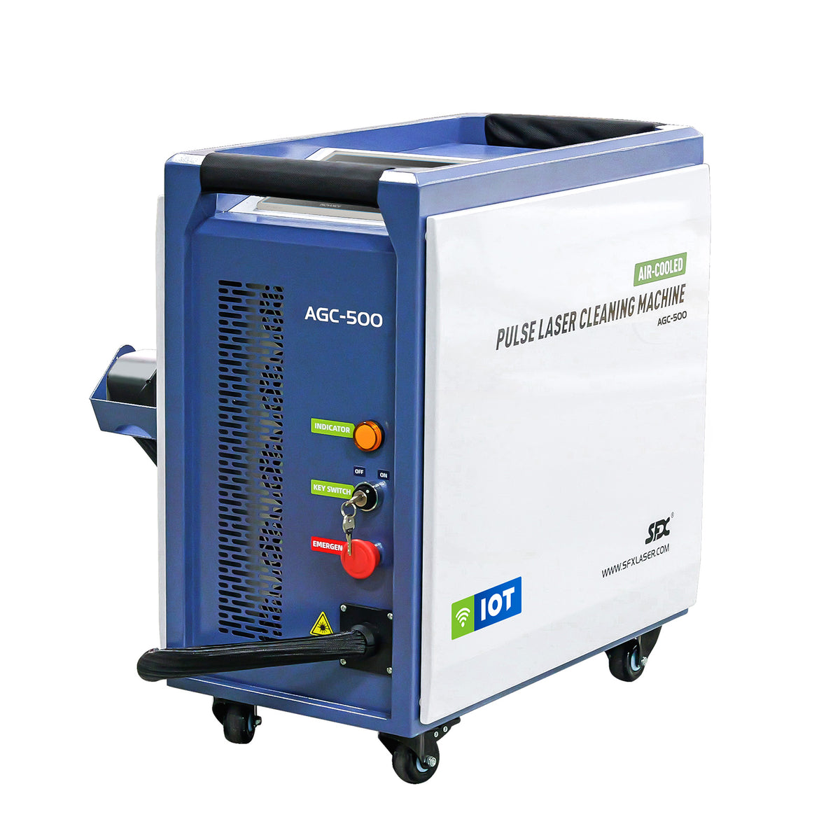 SFX 300W 500W Portable Air-cooled Pulse Laser Cleaning Machine Metal Rust Paint Oil Oxide Layer Remover