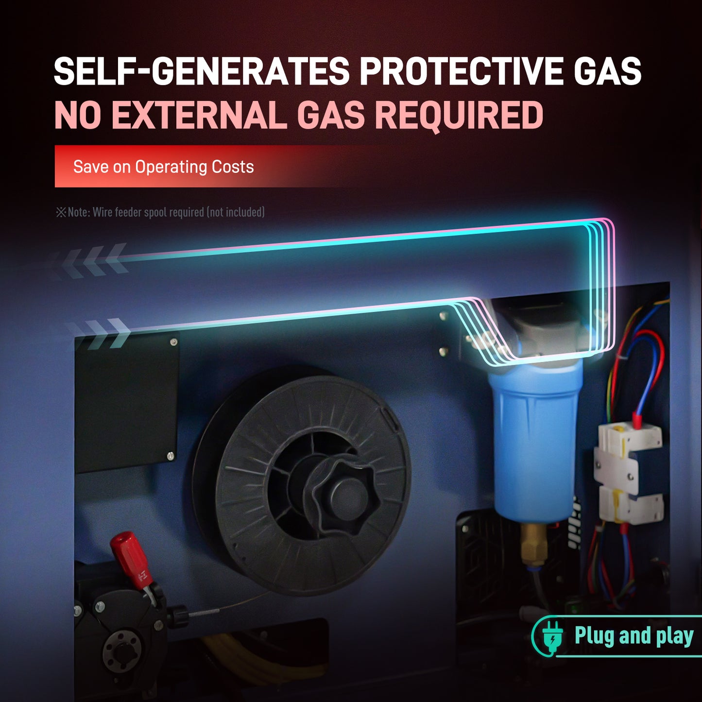 SFX 1400W Handheld Laser Welding Machine Built-in Wire Feeder Self-generated Shielding Gas