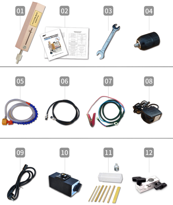 EDM-2000B Portable EDM Broken Tap Remover EDM Spark Erosion Machine Tap Burner Depth Setting Auto Return,US Stock 2000W 110V