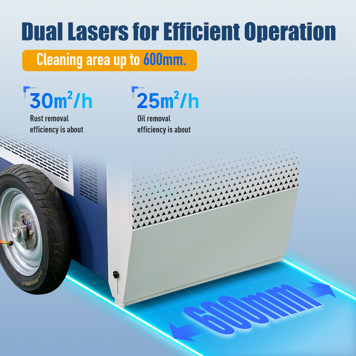 SFX 3000W Intelligent Self-propelled Floor Laser Cleaning Machine Metal Deck Concrete Stone Floor Large Steel Plate Oil Rust Paint Oxide Layer Removal
