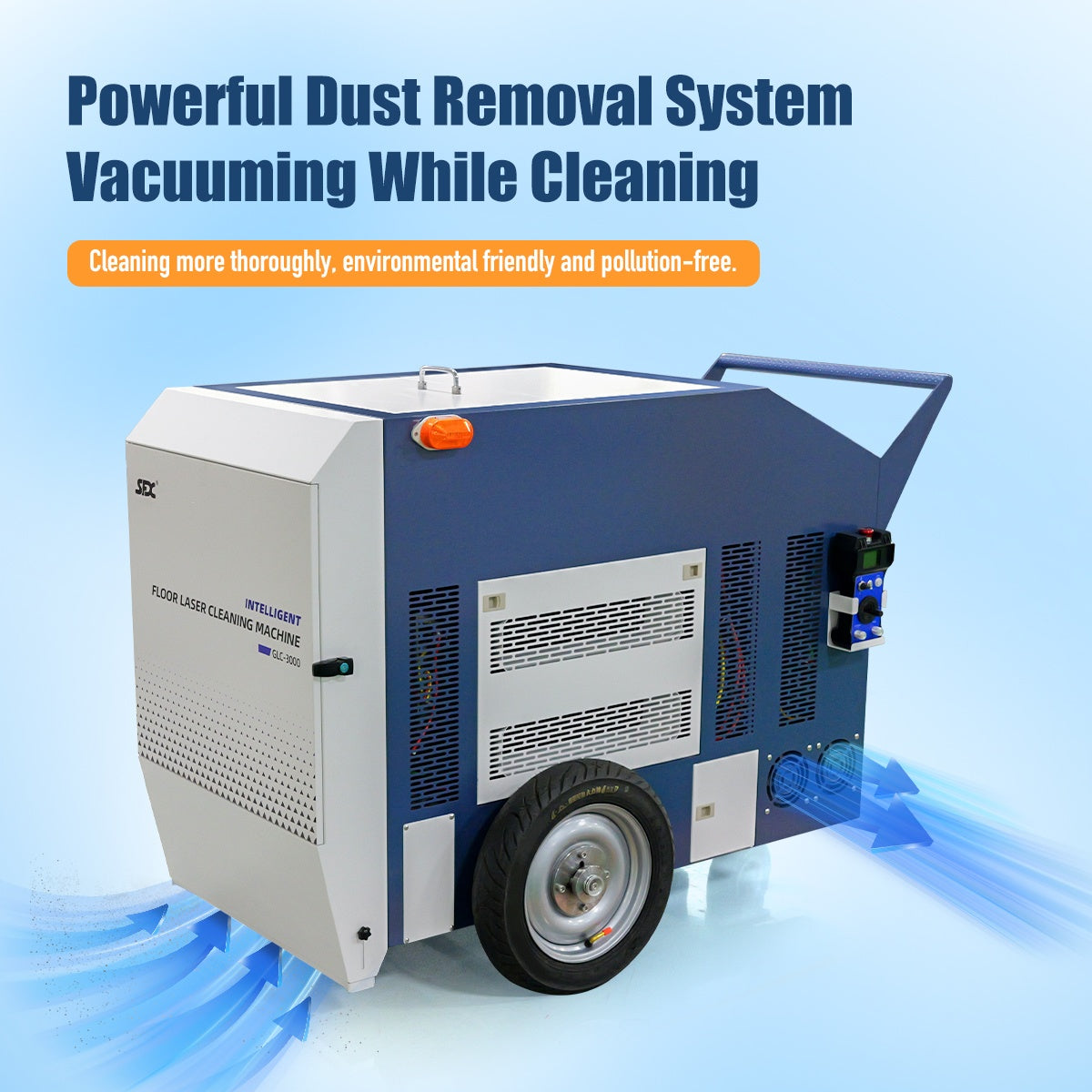 SFX 3000W Intelligent Self-propelled Floor Laser Cleaning Machine Metal Deck Concrete Stone Floor Large Steel Plate Oil Rust Paint Oxide Layer Removal