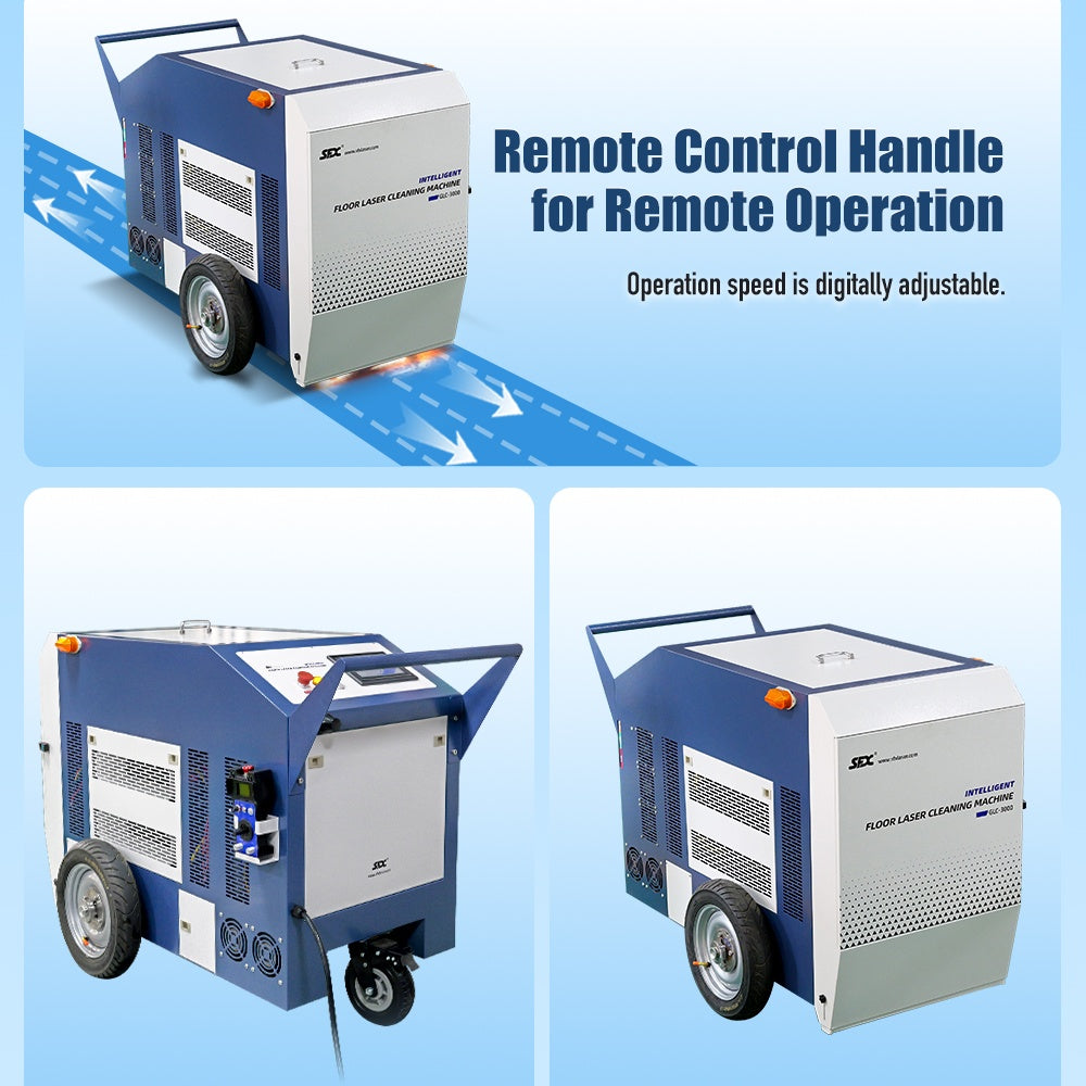 SFX 3000W Intelligent Self-propelled Floor Laser Cleaning Machine Metal Deck Concrete Stone Floor Large Steel Plate Oil Rust Paint Oxide Layer Removal