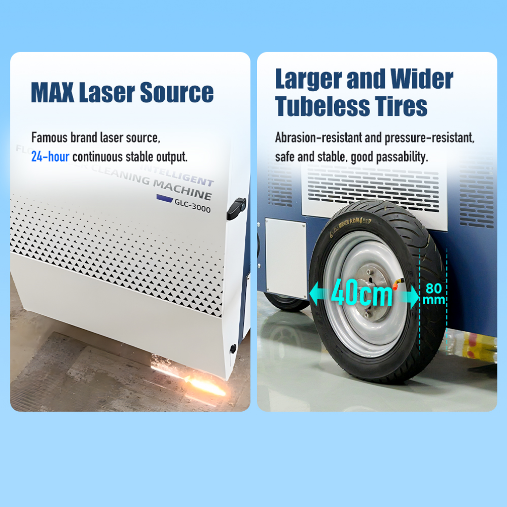 SFX 3000W Intelligent Self-propelled Floor Laser Cleaning Machine Metal Deck Concrete Stone Floor Large Steel Plate Oil Rust Paint Oxide Layer Removal