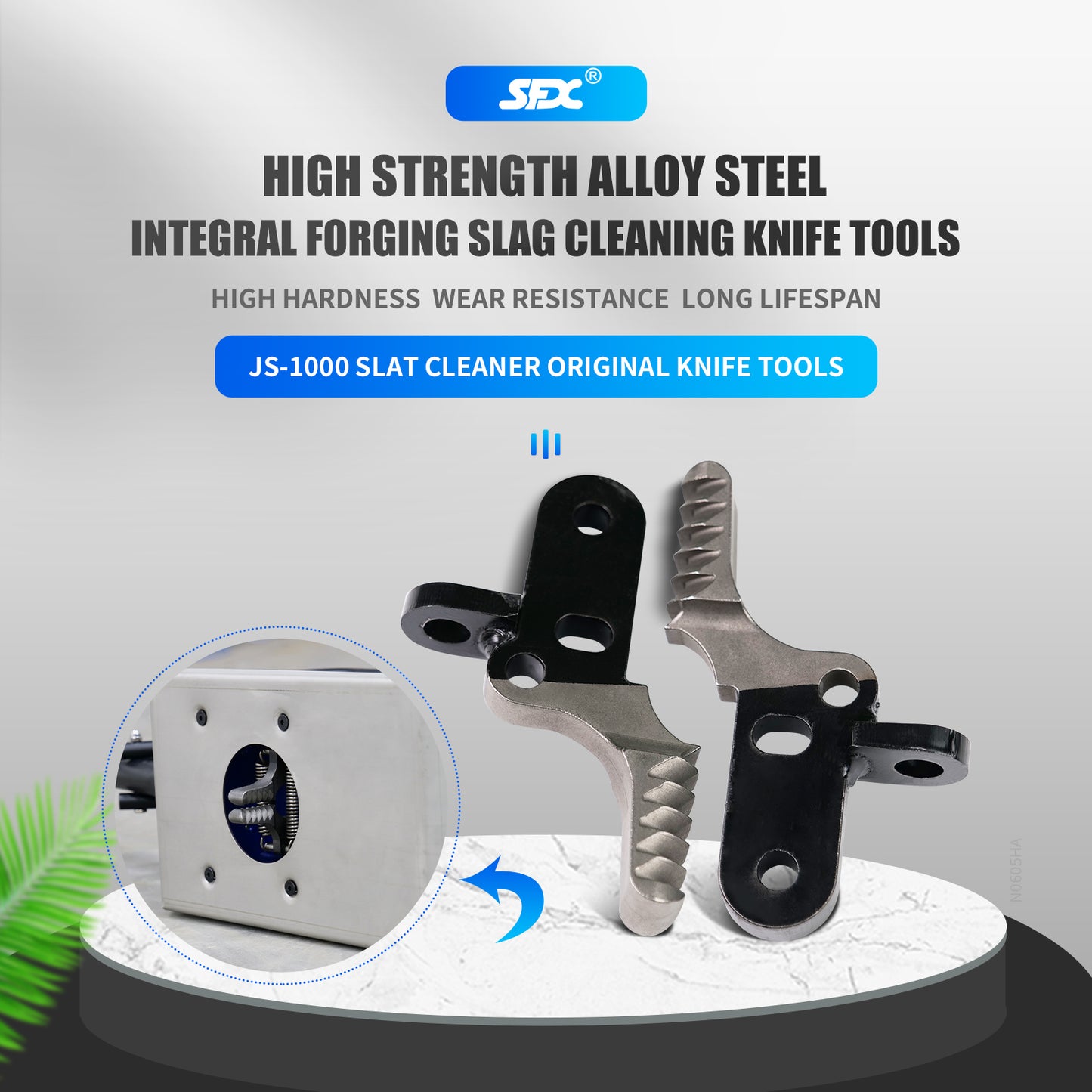 Integral Forging Slat Cleaning Knife Tools for Laser Slat Cleaning Machine