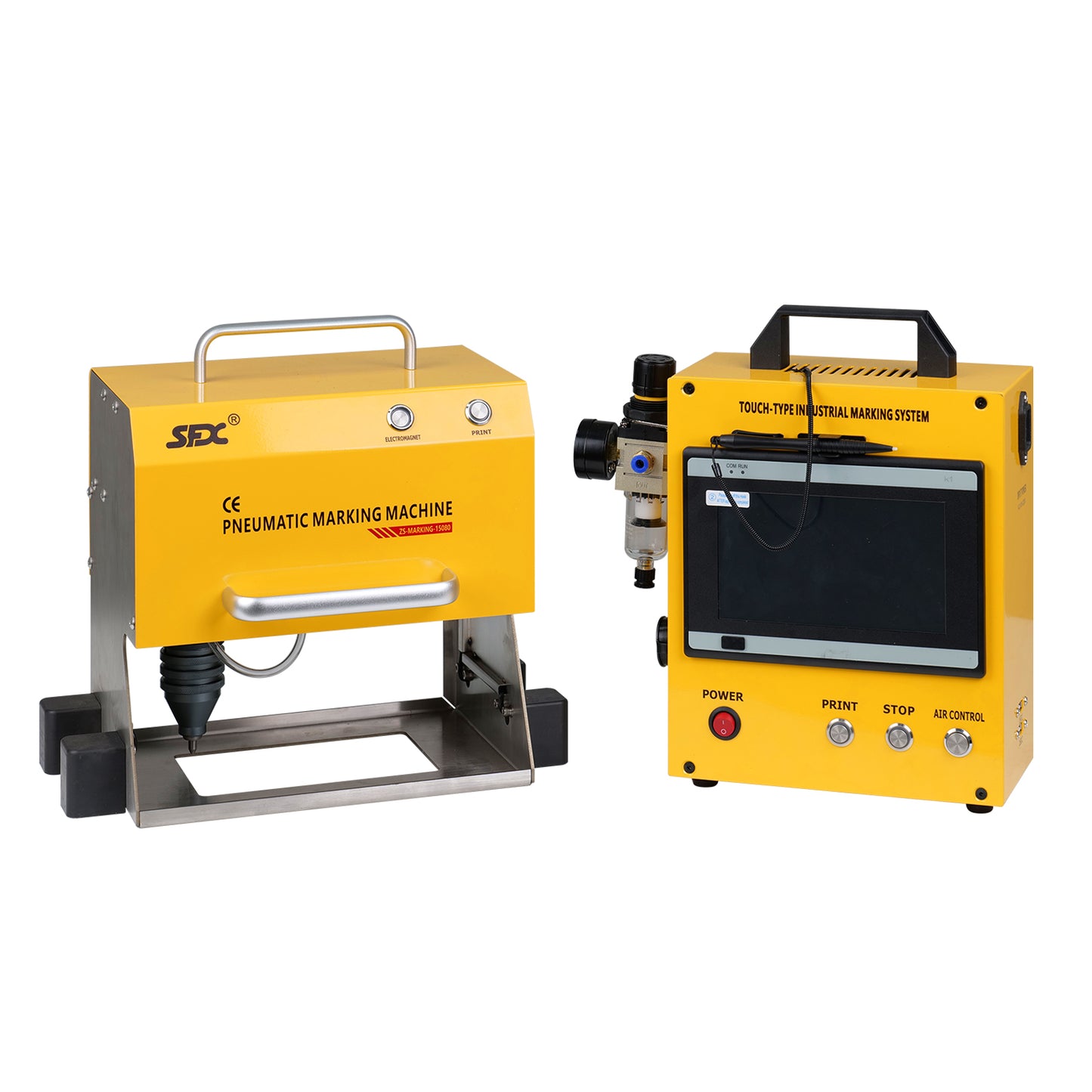 SFX Portable Pneumatic Dot Peen Marking Machine For Metal Engraving Chassis Number VIN Code Marking US Stock 95% New