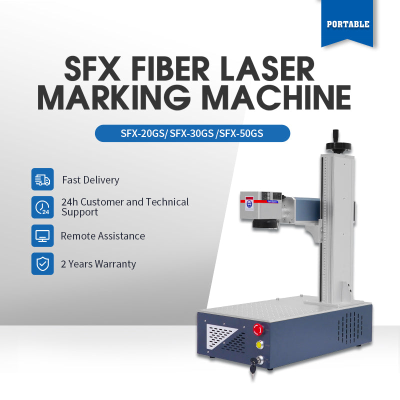 SFX Portable JPT Fiber Laser Marking Machine Fiber Laser Metal Engraver 20W 30W 50W