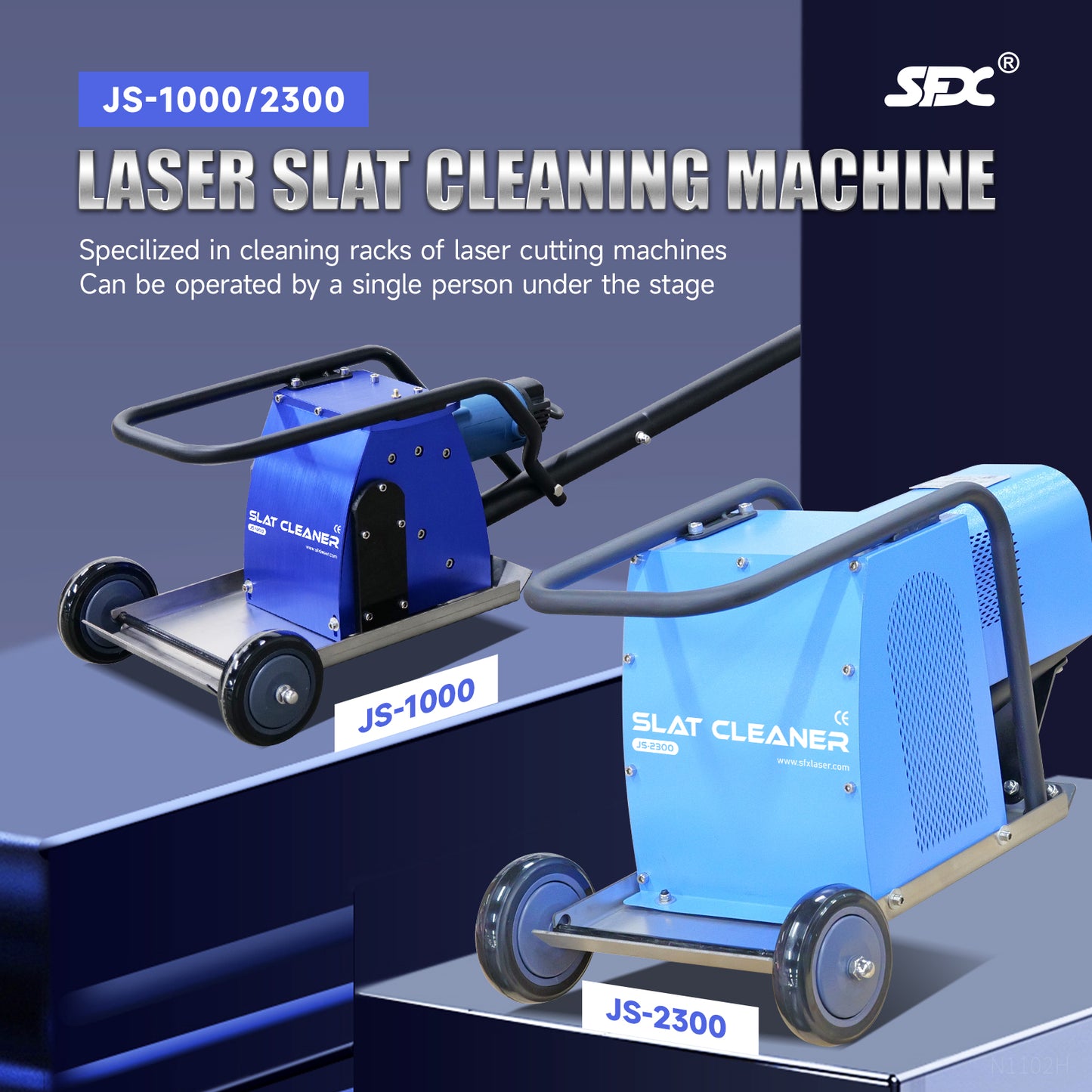 Slat Cleaner Removing and Cleaning racks on The Working Table of Cutting Machine