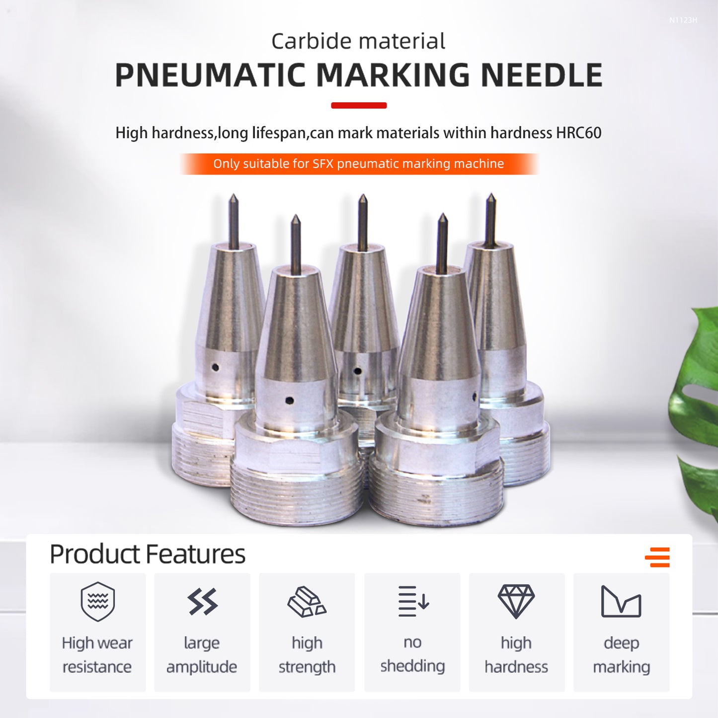 Carbide Pneumatic Marking Machine Needle For Dot Peen Marking Machine