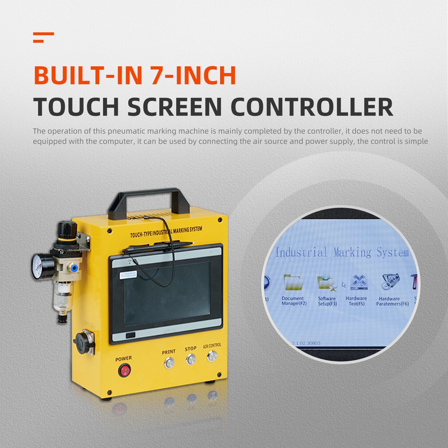 SFX Portable Pneumatic Dot Peen Marking Machine For Metal Engraving Chassis Number VIN Code Marking US Stock 95% New