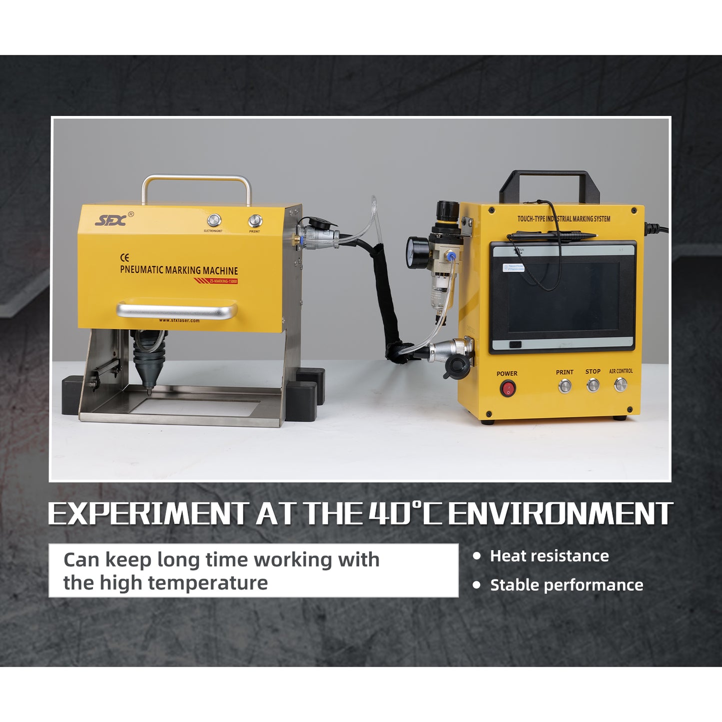 SFX Portable Pneumatic Dot Peen Marking Machine For Metal Engraving Chassis Number VIN Code Marking US Stock 95% New