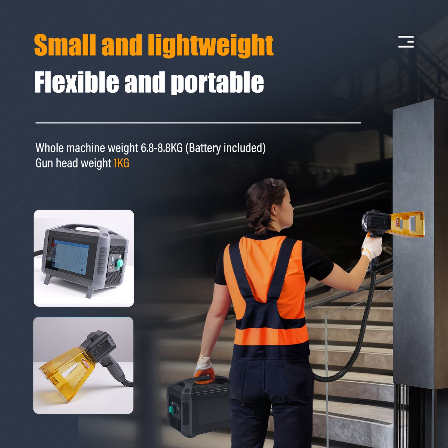 SFX 20W/30W/50W Portable Handheld Laser Marking Machine Metal Laser Engraver Maker Machine