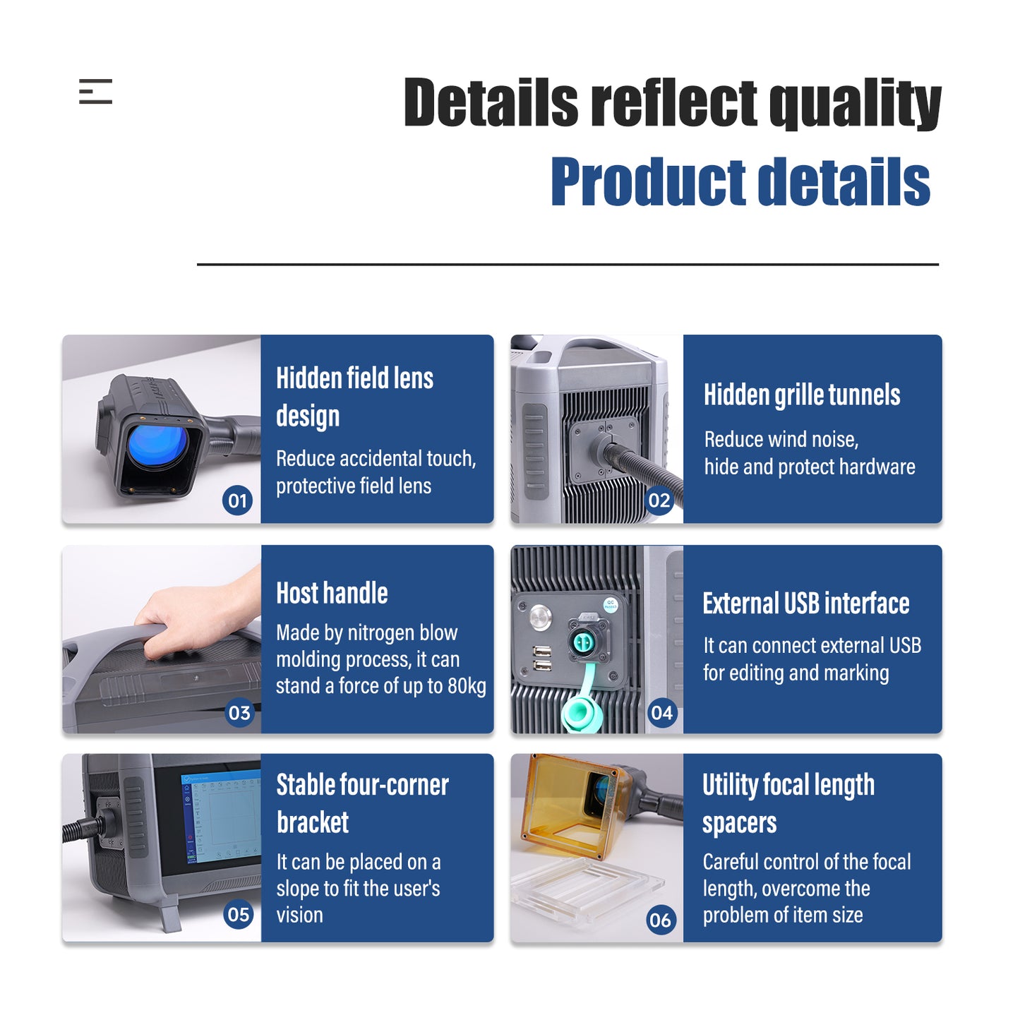 SFX 20W/30W/50W Portable Handheld Laser Marking Machine Metal Laser Engraver Maker Machine