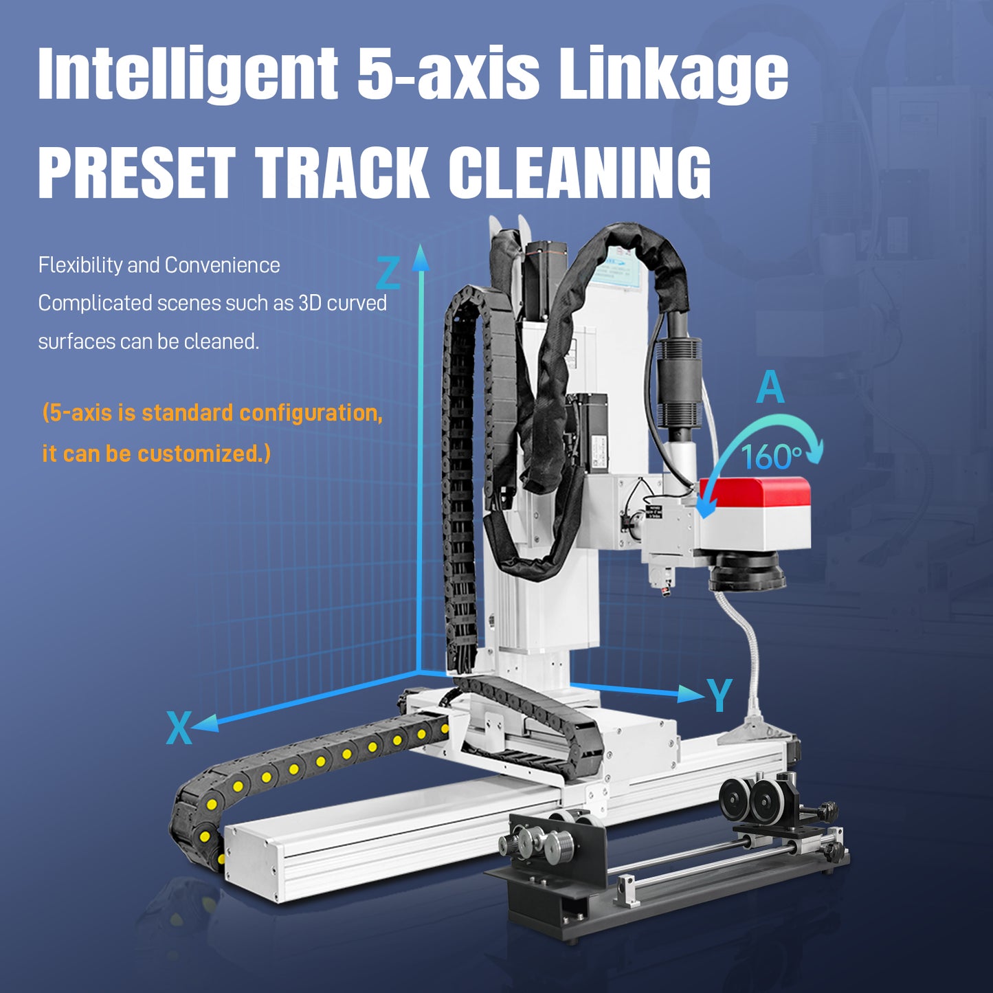 SFX Pulsed Platform Laser Automatic Cleaning Machine Laser Rust Oil Paint Plating Remover 300W 500W