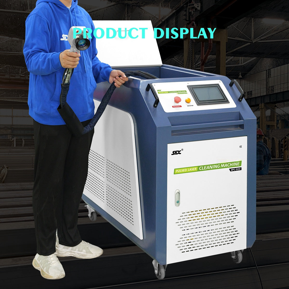 SFX 500W/1000W Handheld Pulsed Laser Cleaning Machine Water Cooling Metal Rust Oxide Painting Graffiti Oil Remover