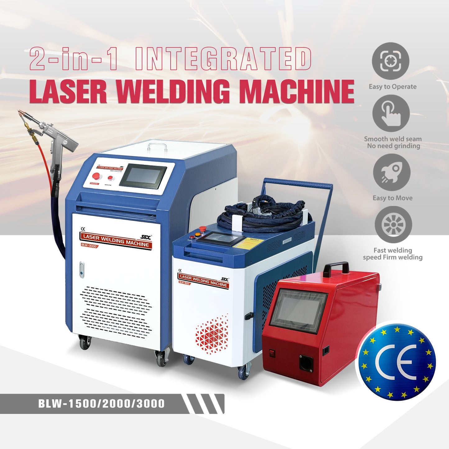US Stock SFX 2000W Handheld Fiber Laser Welding Cleaning 2 in 1 Machine Laser Welder