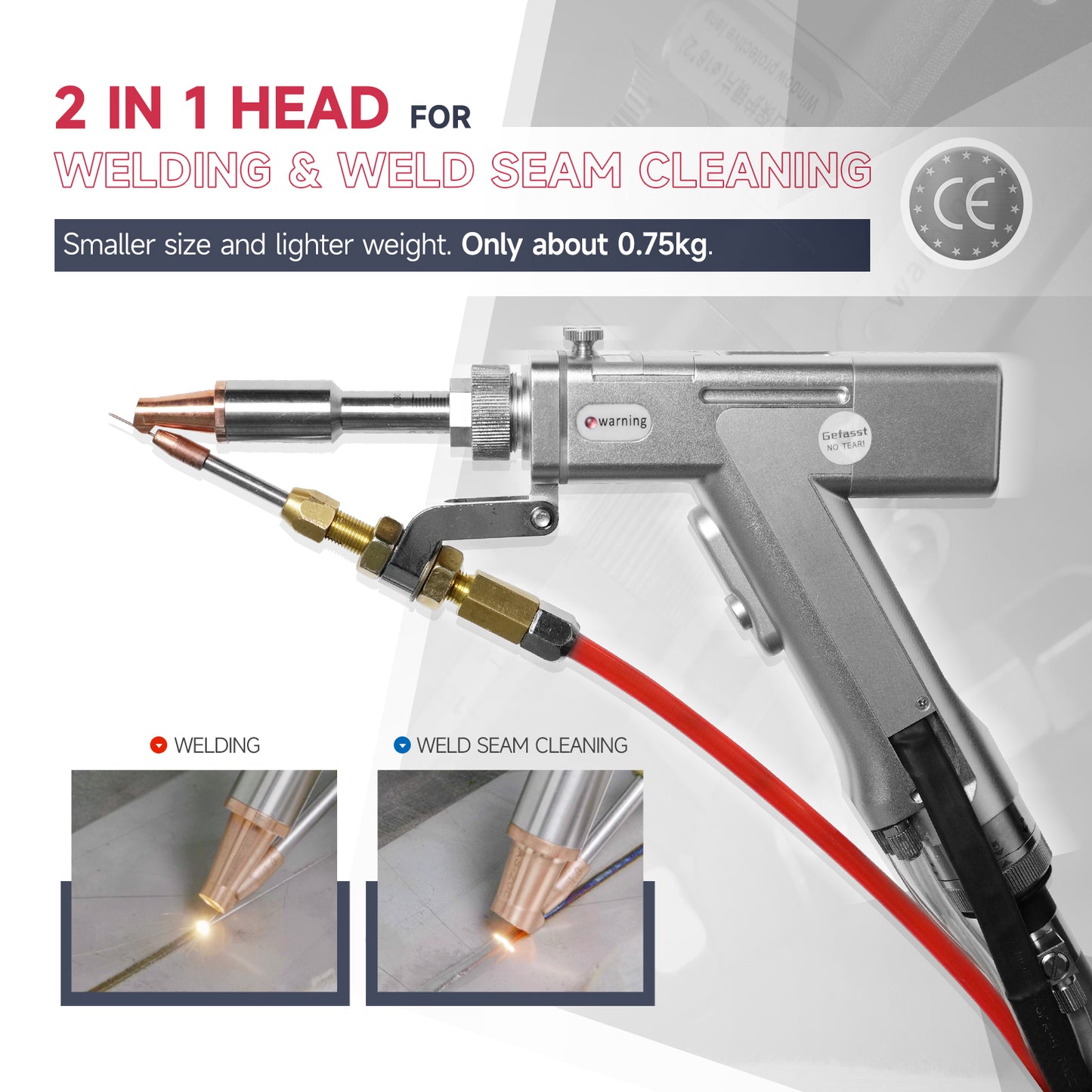 US Stock SFX 2000W Handheld Fiber Laser Welding Cleaning 2 in 1 Machine Laser Welder