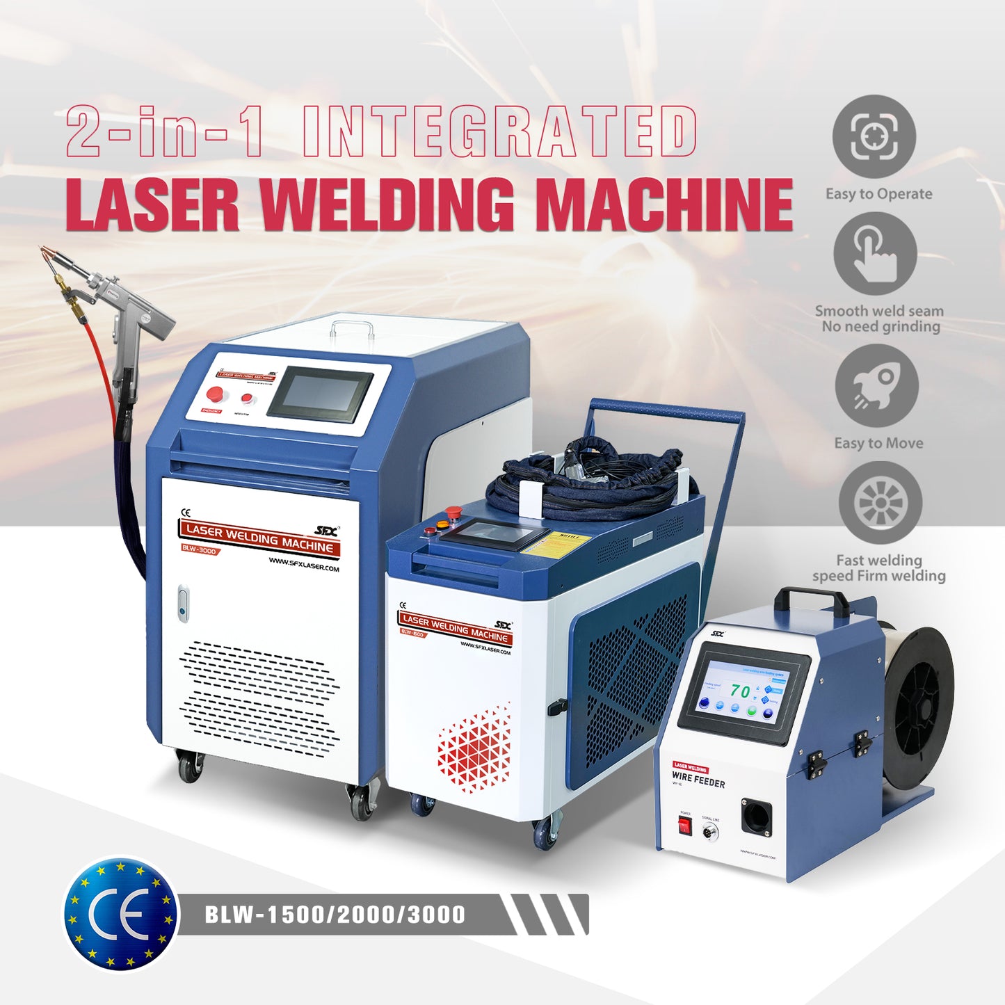 SFX Handheld Fiber Laser Welding Cleaning 2 in 1 Machine 1500W/2000W/3000W Laser Welder