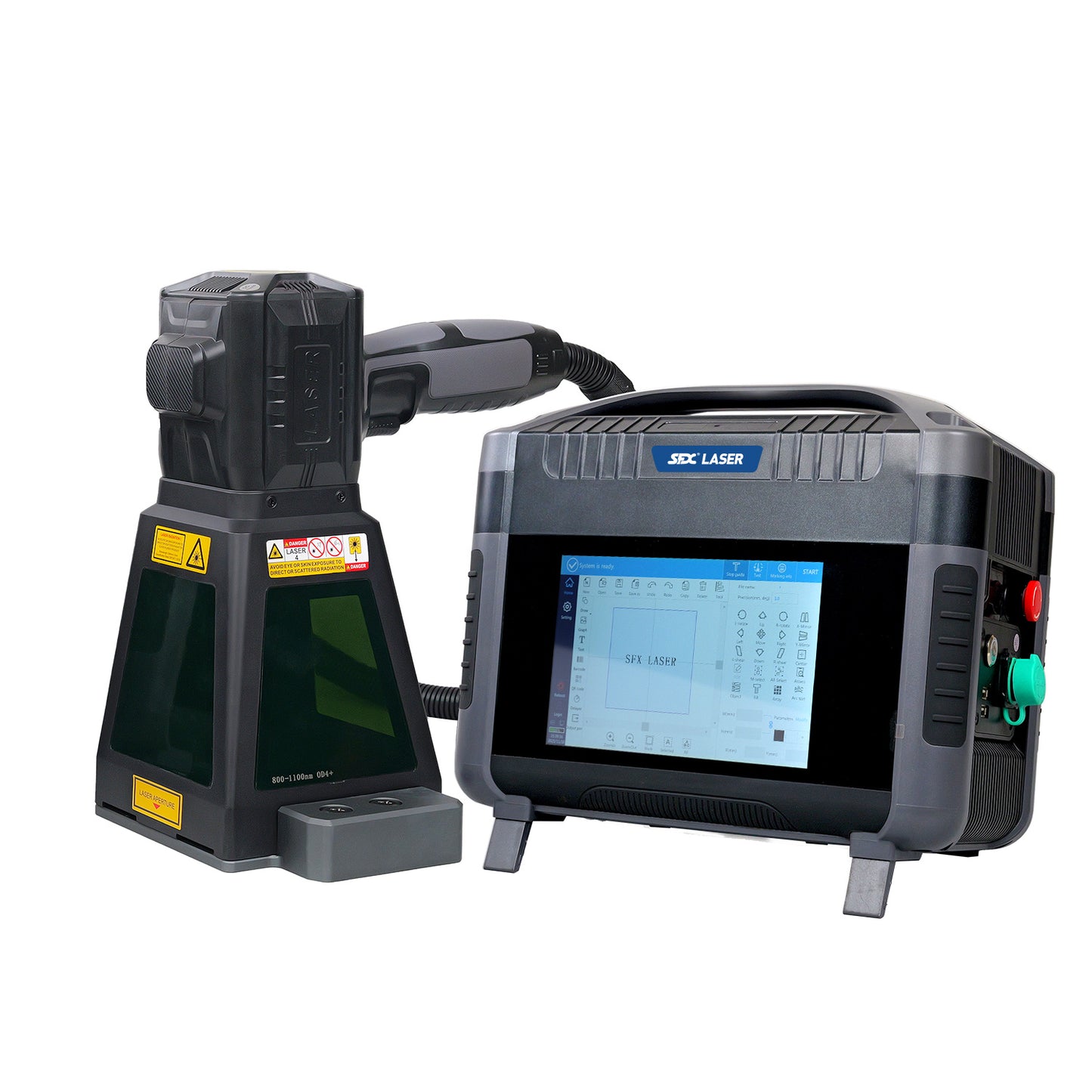 SFX 20W/30W/50W Portable Handheld Laser Marking Machine Metal PRO 100mm Marking Range Laser Engraver Maker Machine