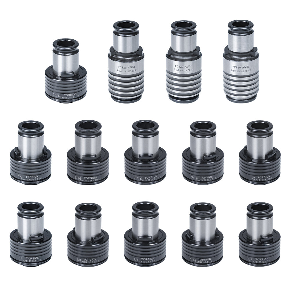 TC820 ANSI Tapping Collets for M36R Tapping Arm Machine Compatible for TC820 Collet Holder,14PCS