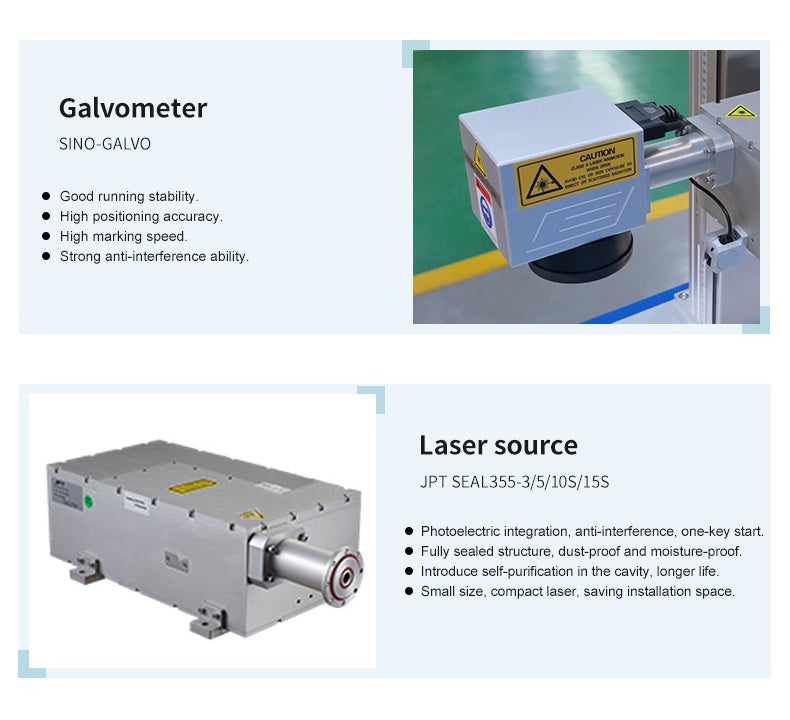 SFX UV Laser Marking Machine 3W/5W/10W/15W Fiber Laser Engraver with S&A Water Chiller
