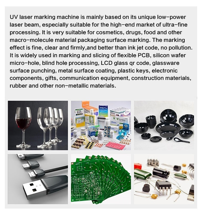 SFX UV Laser Marking Machine 3W/5W/10W/15W Fiber Laser Engraver with S&A Water Chiller