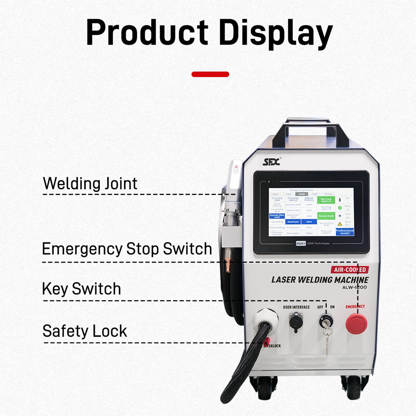SFX 1200W Handheld Laser Welding Machine Portable 2 in 1 Laser Welder&Cleaner Wire Feeder Included