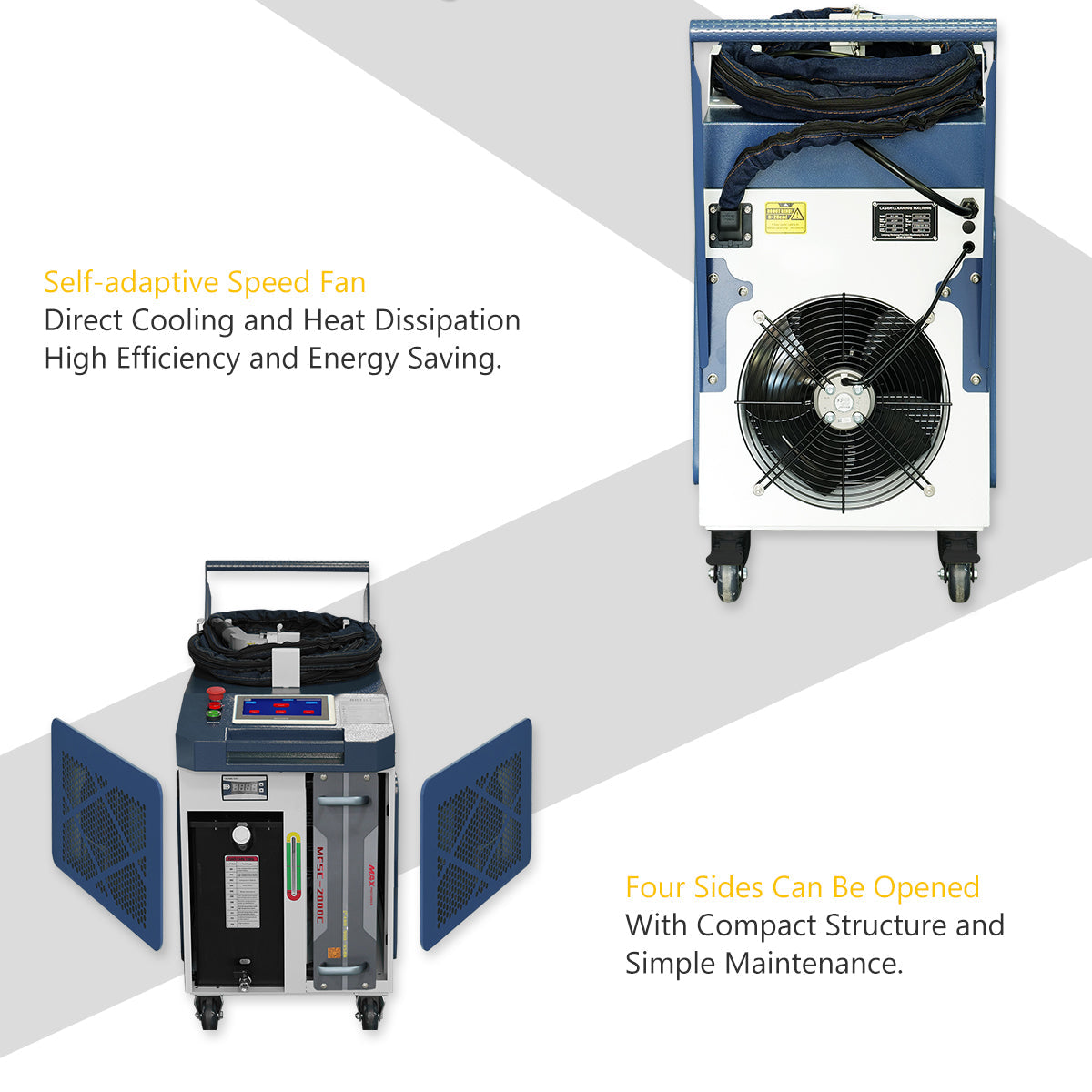 SFX 1.5KW/2KW/3KW Smart Interconnection Anti-Freeze MAX Laser Cleaning Machine Metal Rust Oxide Painting Oil Removal