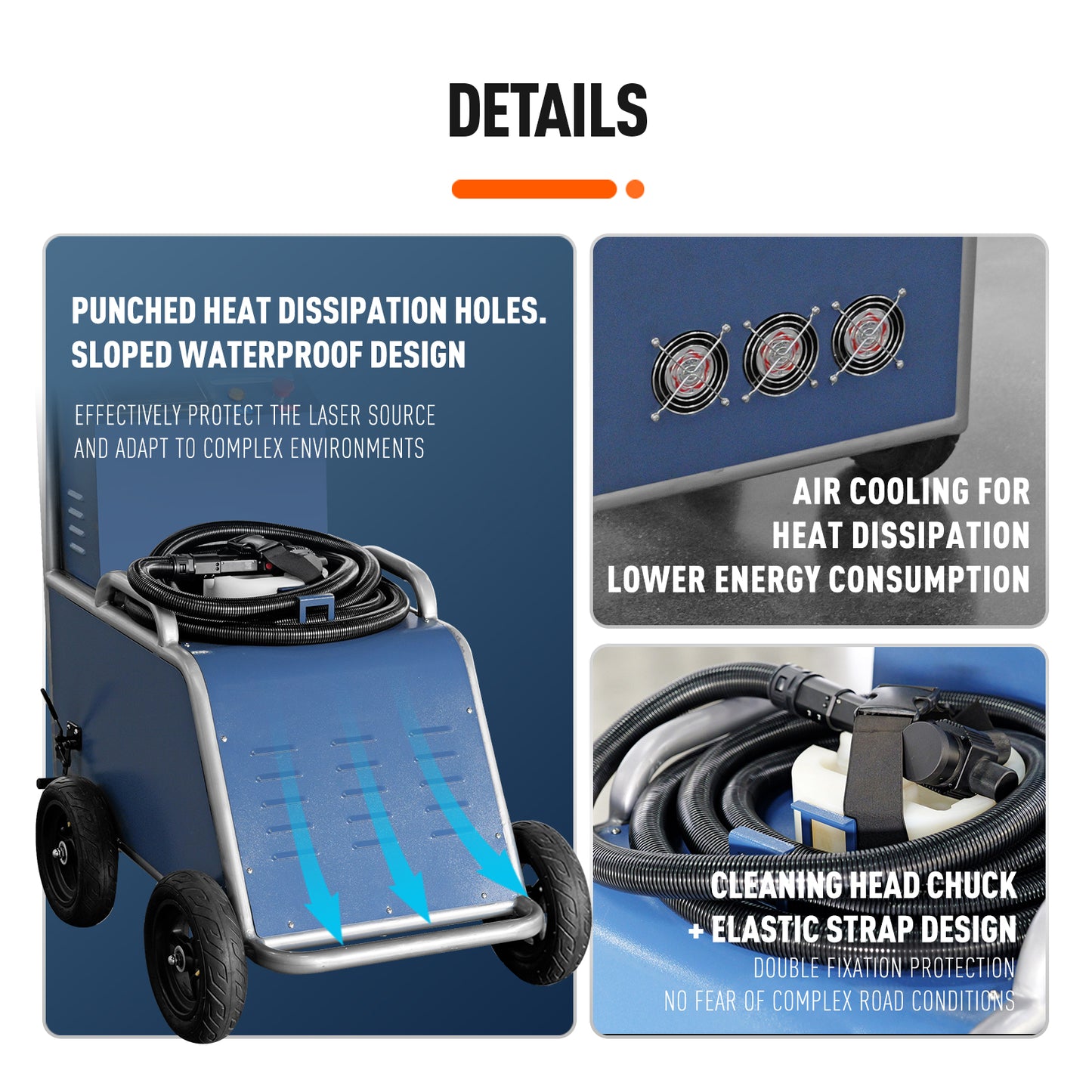 SFX 300W Off-Road Pulse Laser Cleaning Machine For Outdoor Field Oil Stains Paint Coating Remove